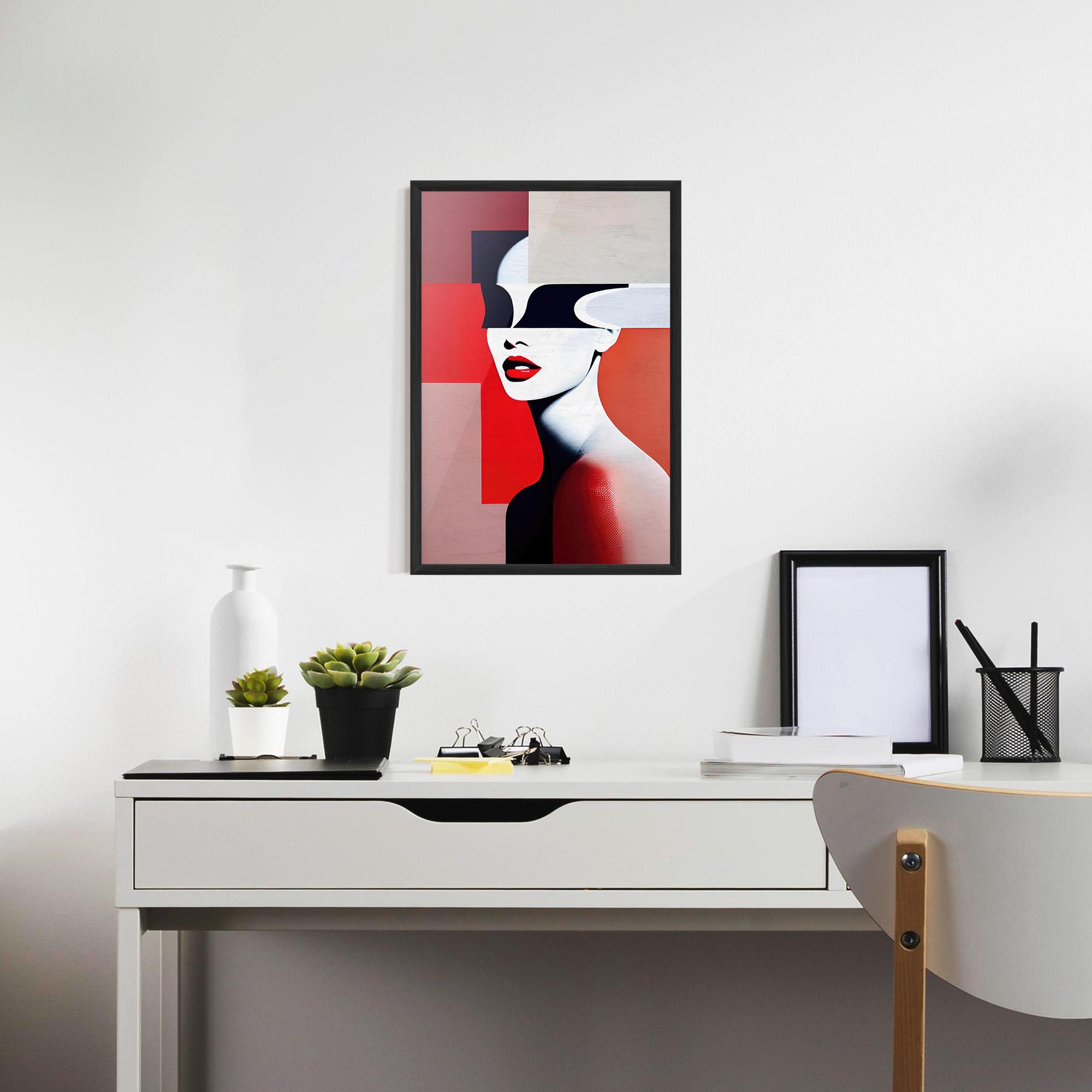 Poster Înrămat Interesting Woman Art mockup 7