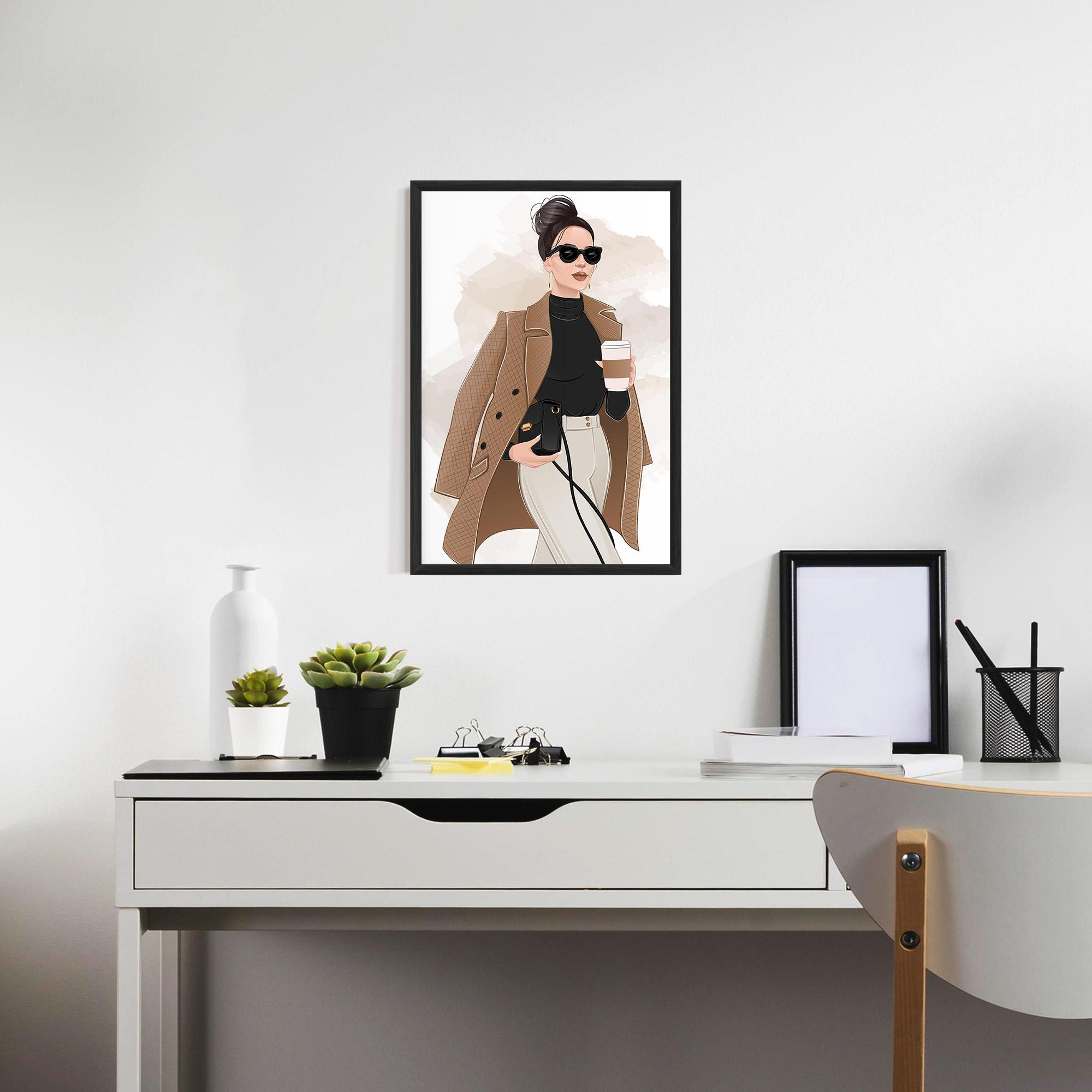 Poster Înrămat Modern Coffee Outfit mockup 7