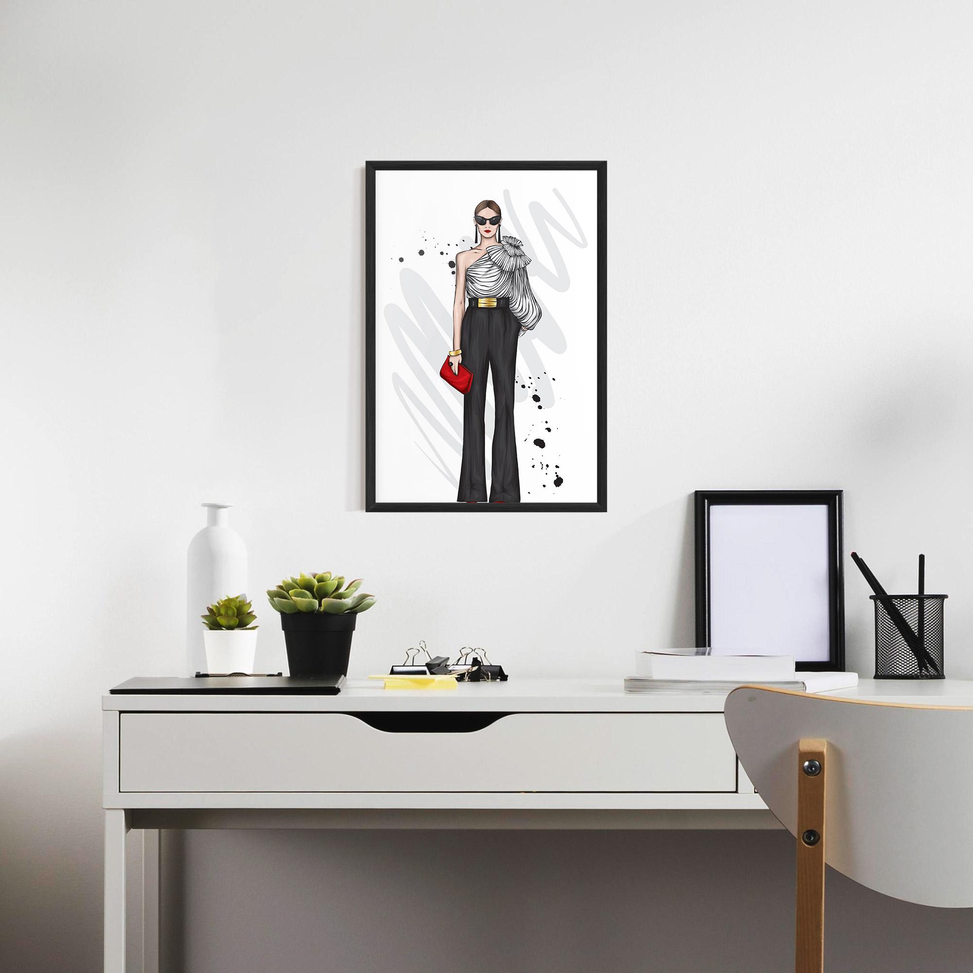 Poster Înrămat Tall Black Pants mockup 7