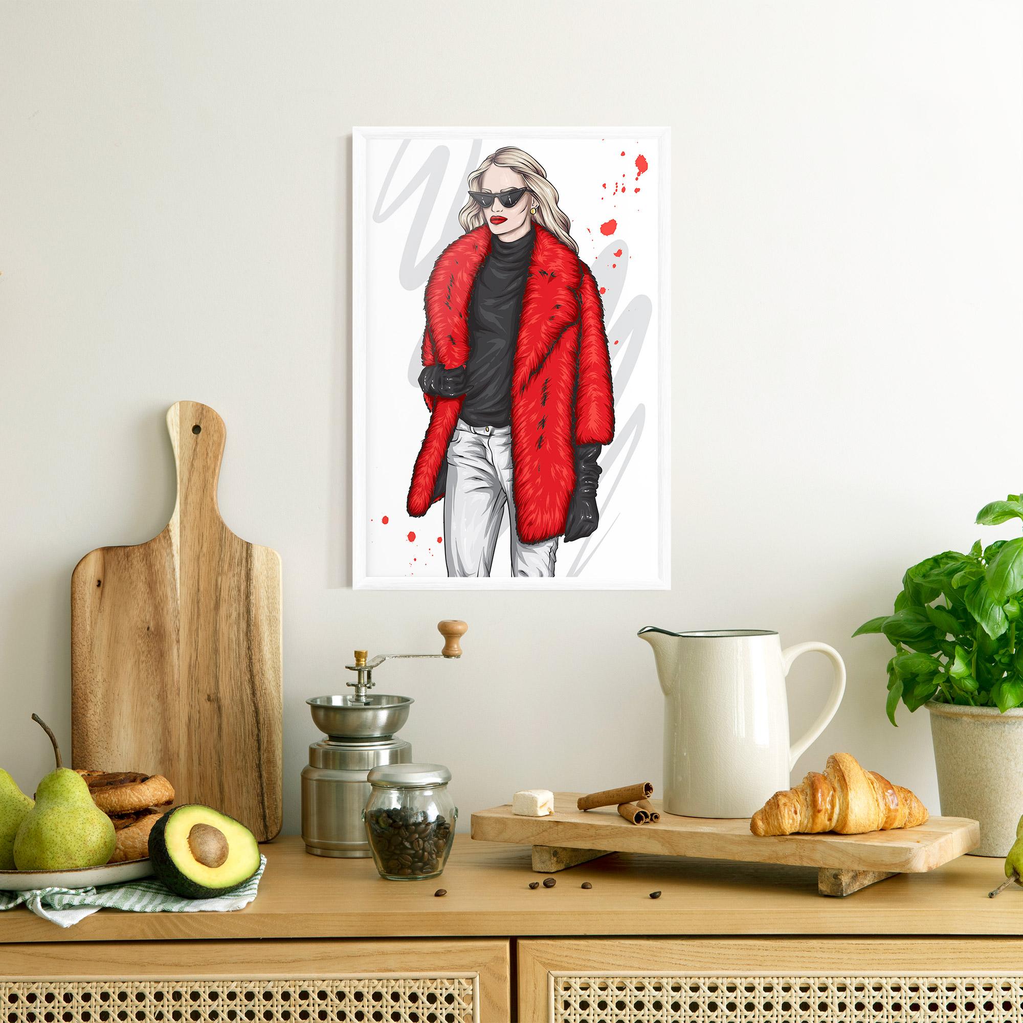 Poster Înrămat Black Blouse Woman mockup 8