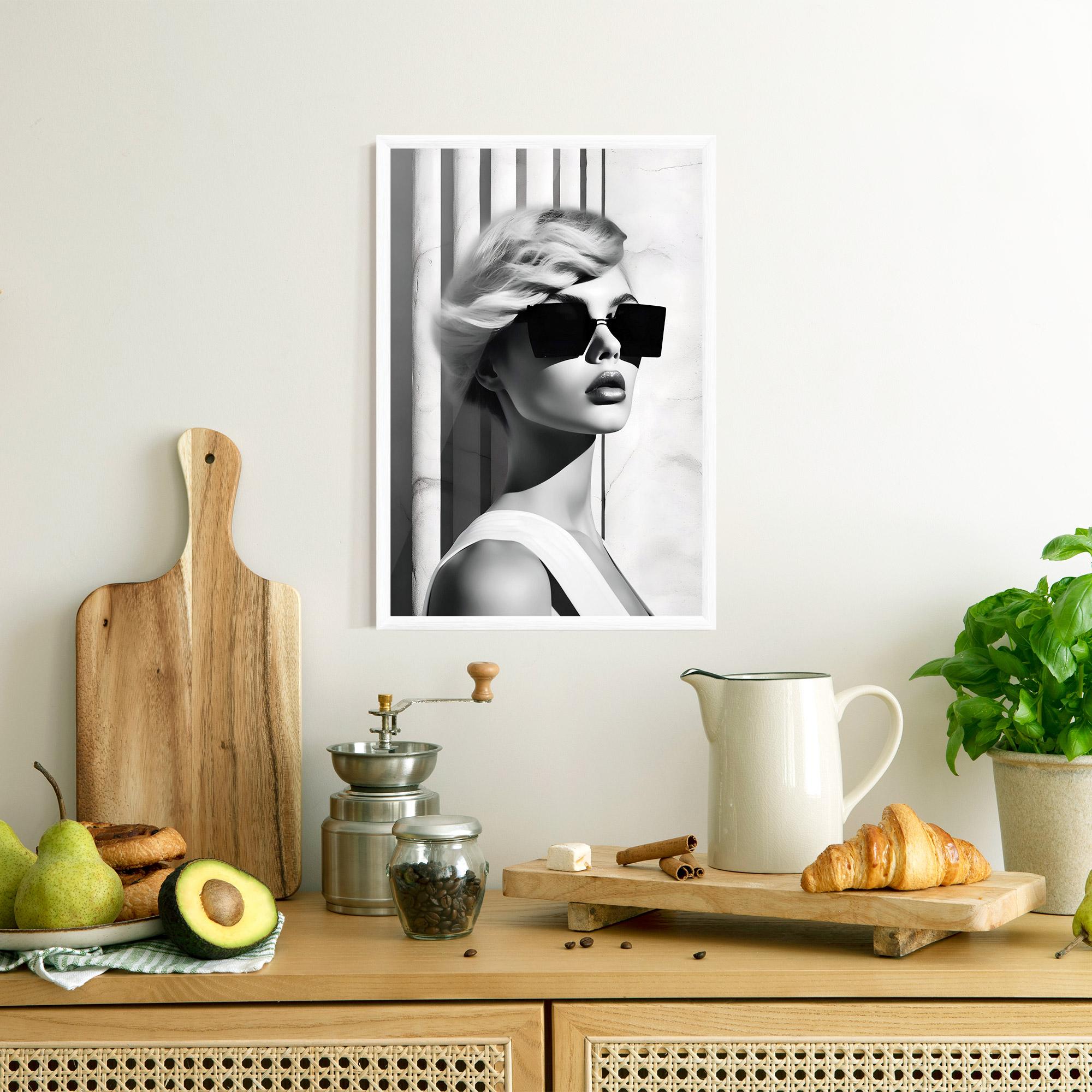 Poster Înrămat Fashion Woman Glasses mockup 8