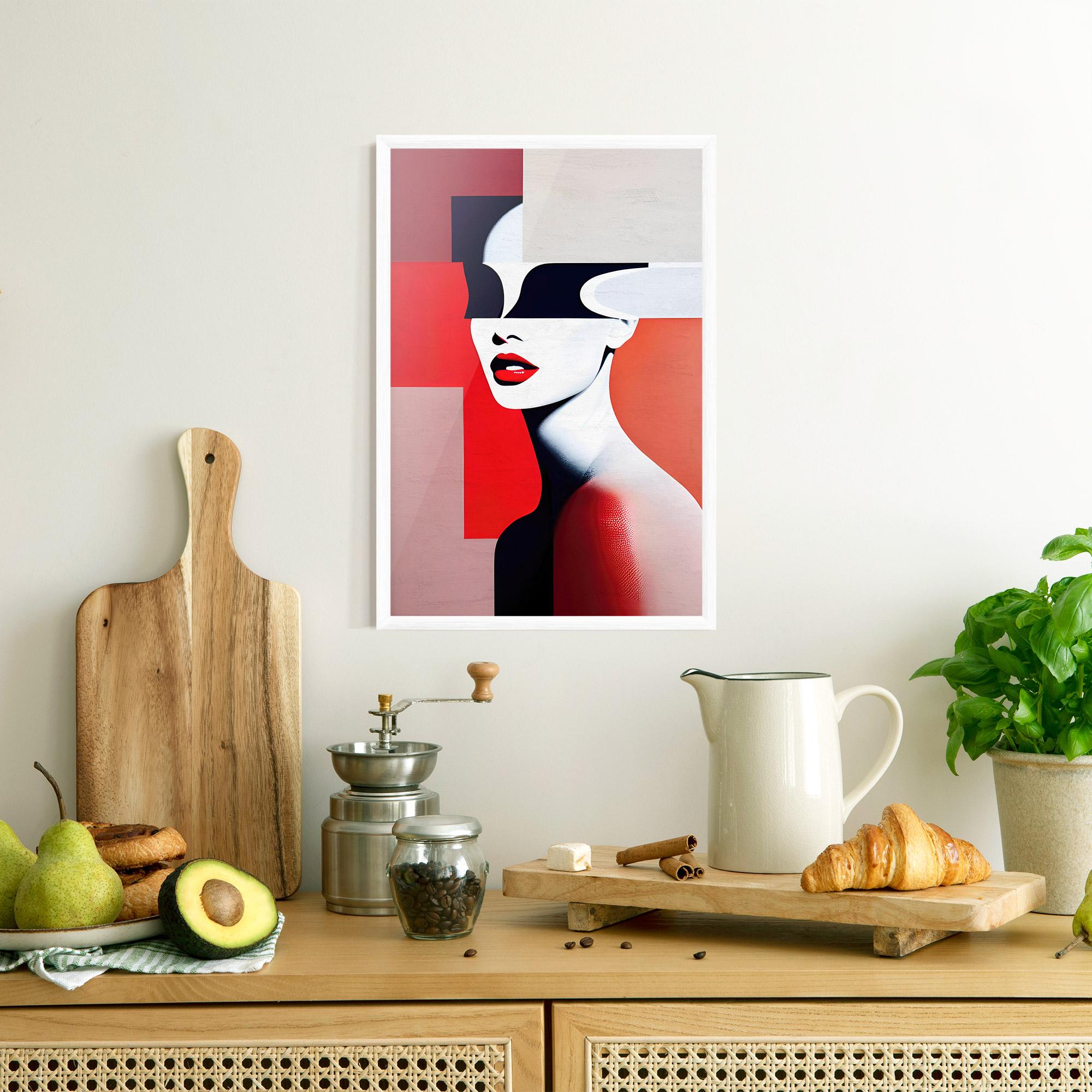 Poster Înrămat Interesting Woman Art mockup 8