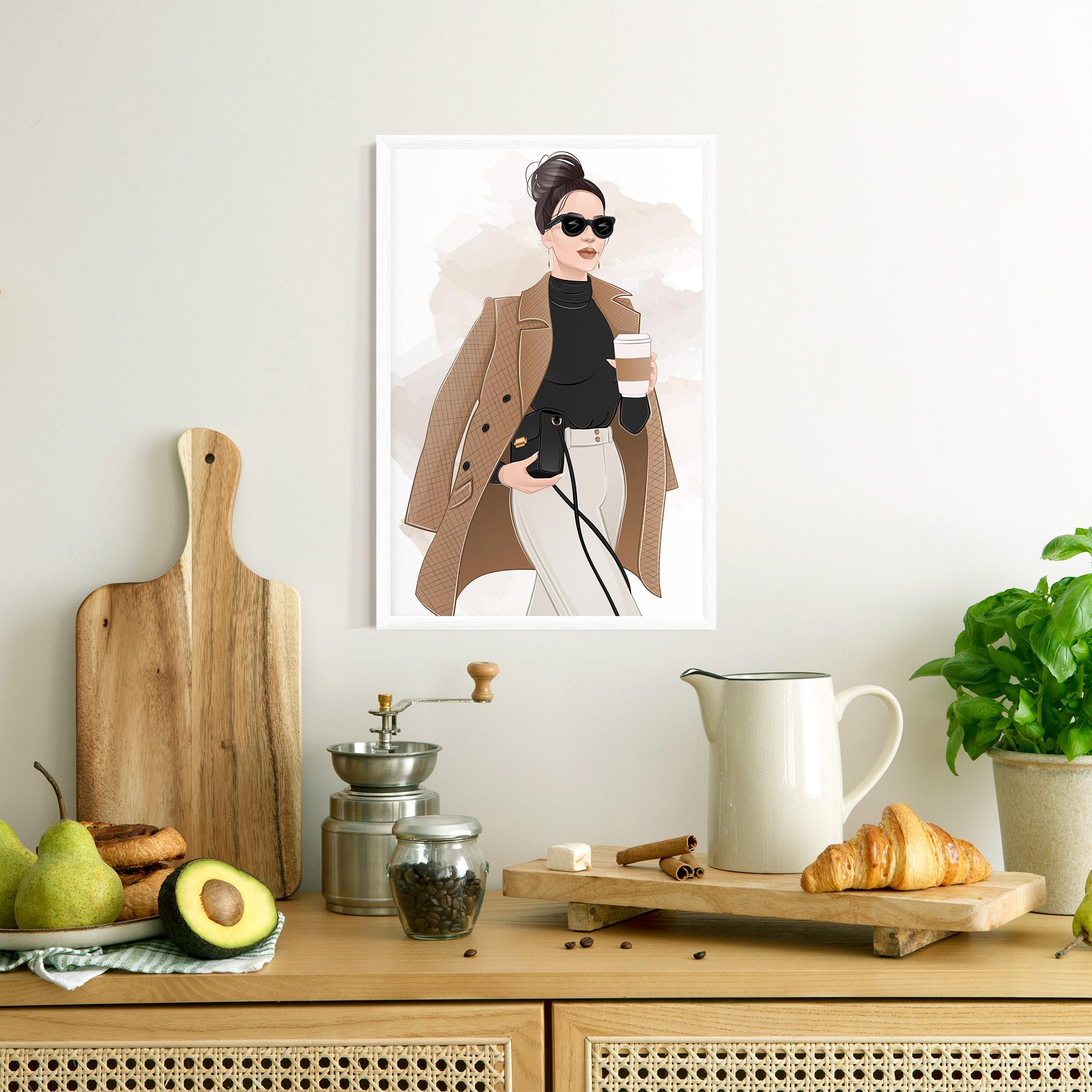 Poster Înrămat Modern Coffee Outfit mockup 8