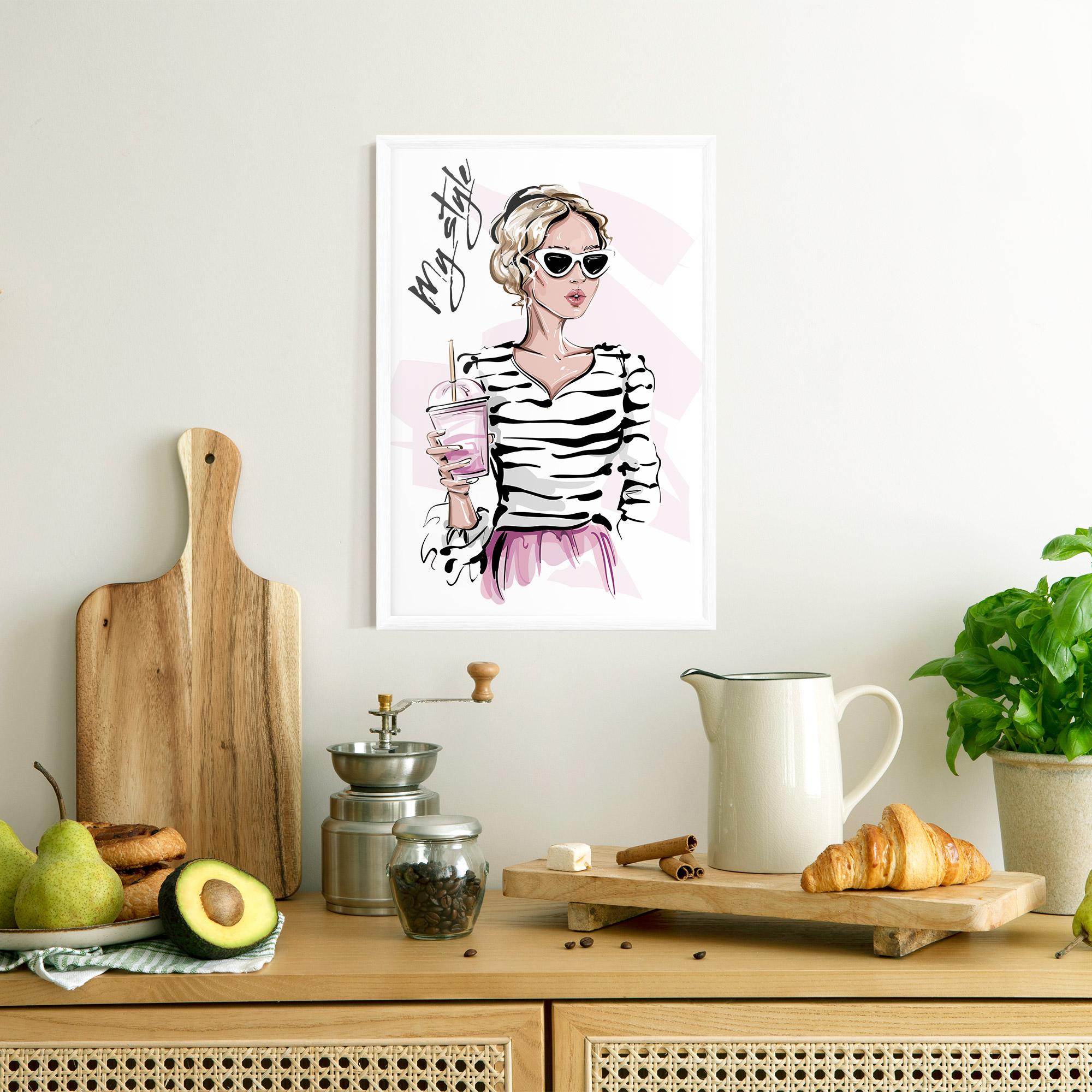 Poster Înrămat Pink Style mockup 8
