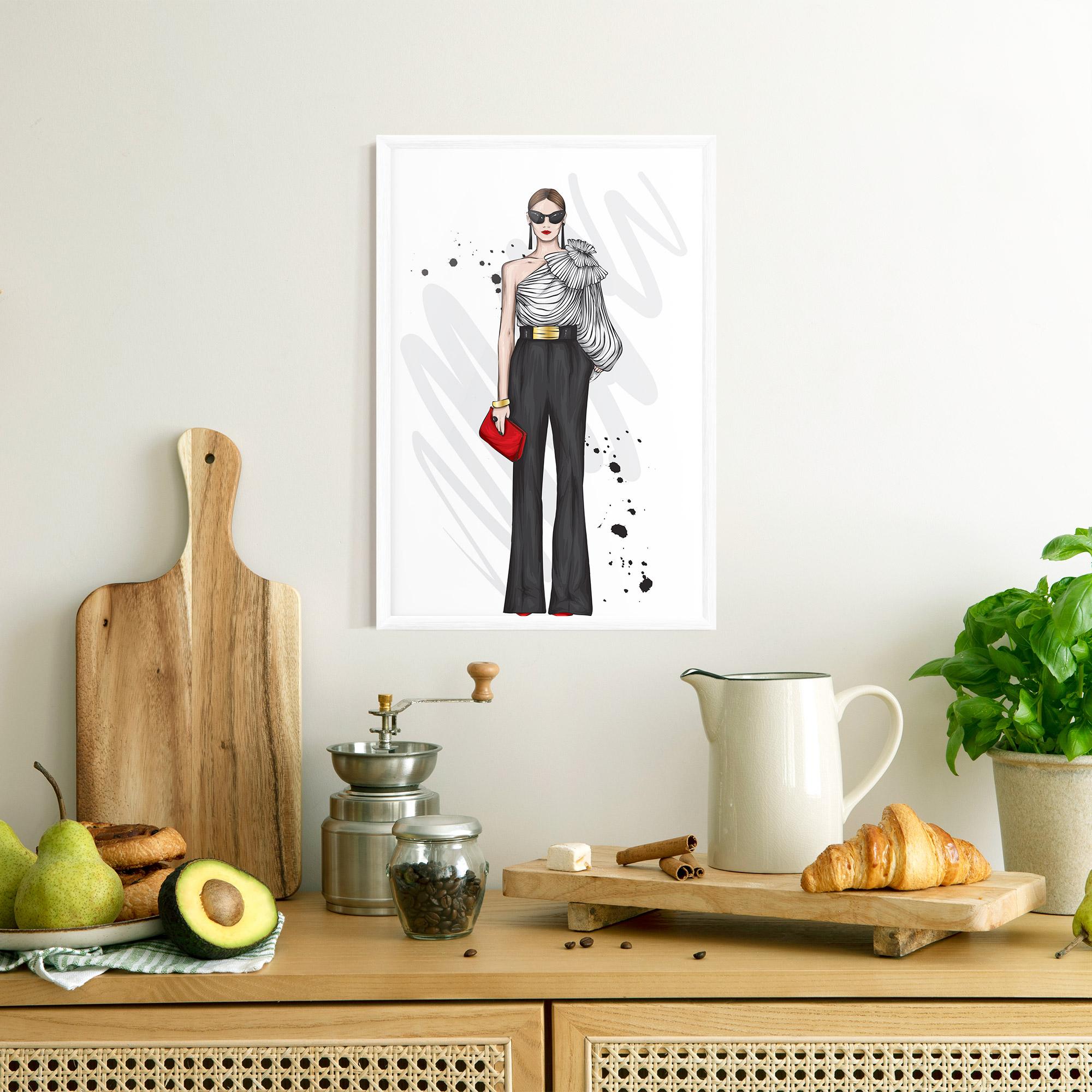 Poster Înrămat Tall Black Pants mockup 8