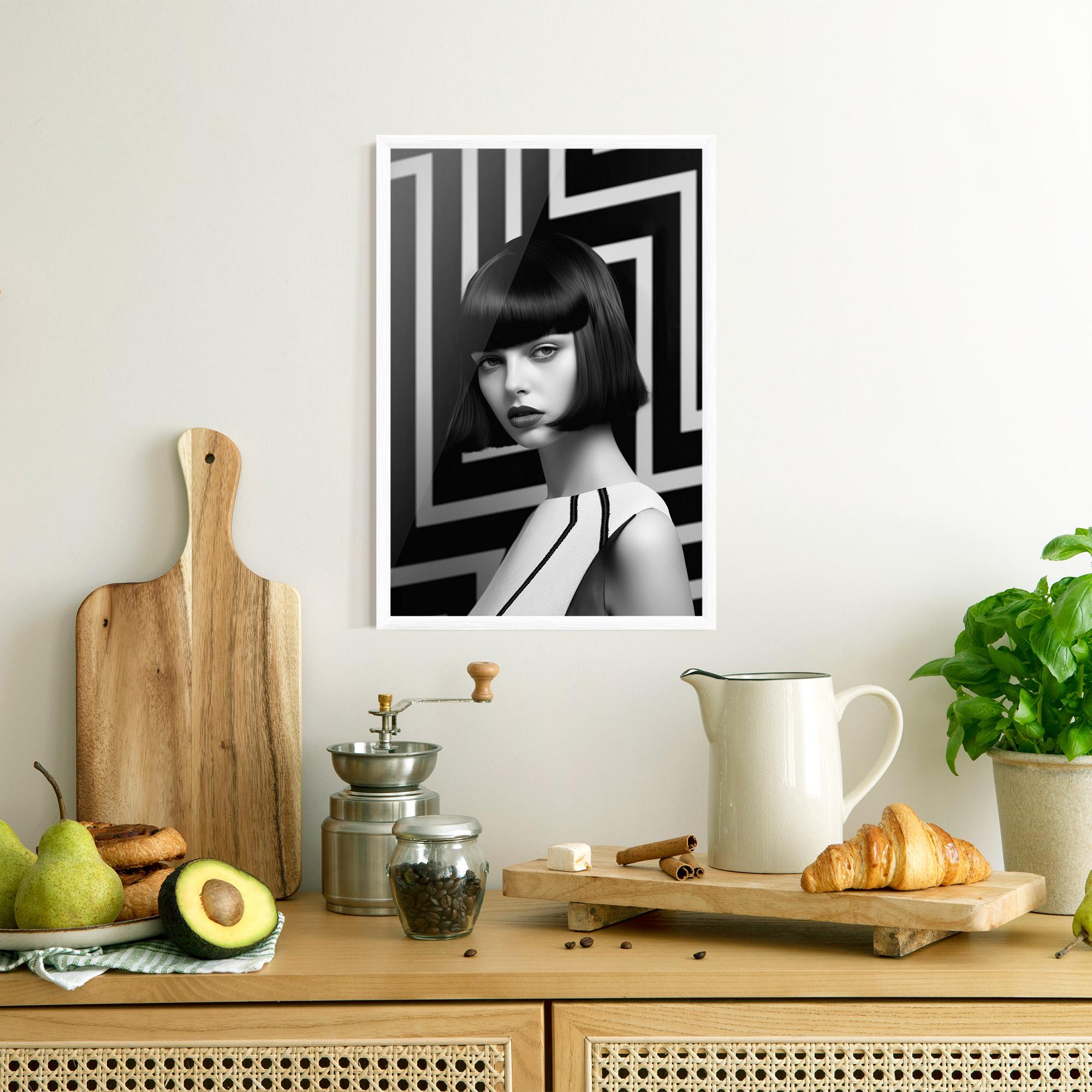 Poster Înrămat Woman Abstract Art mockup 8
