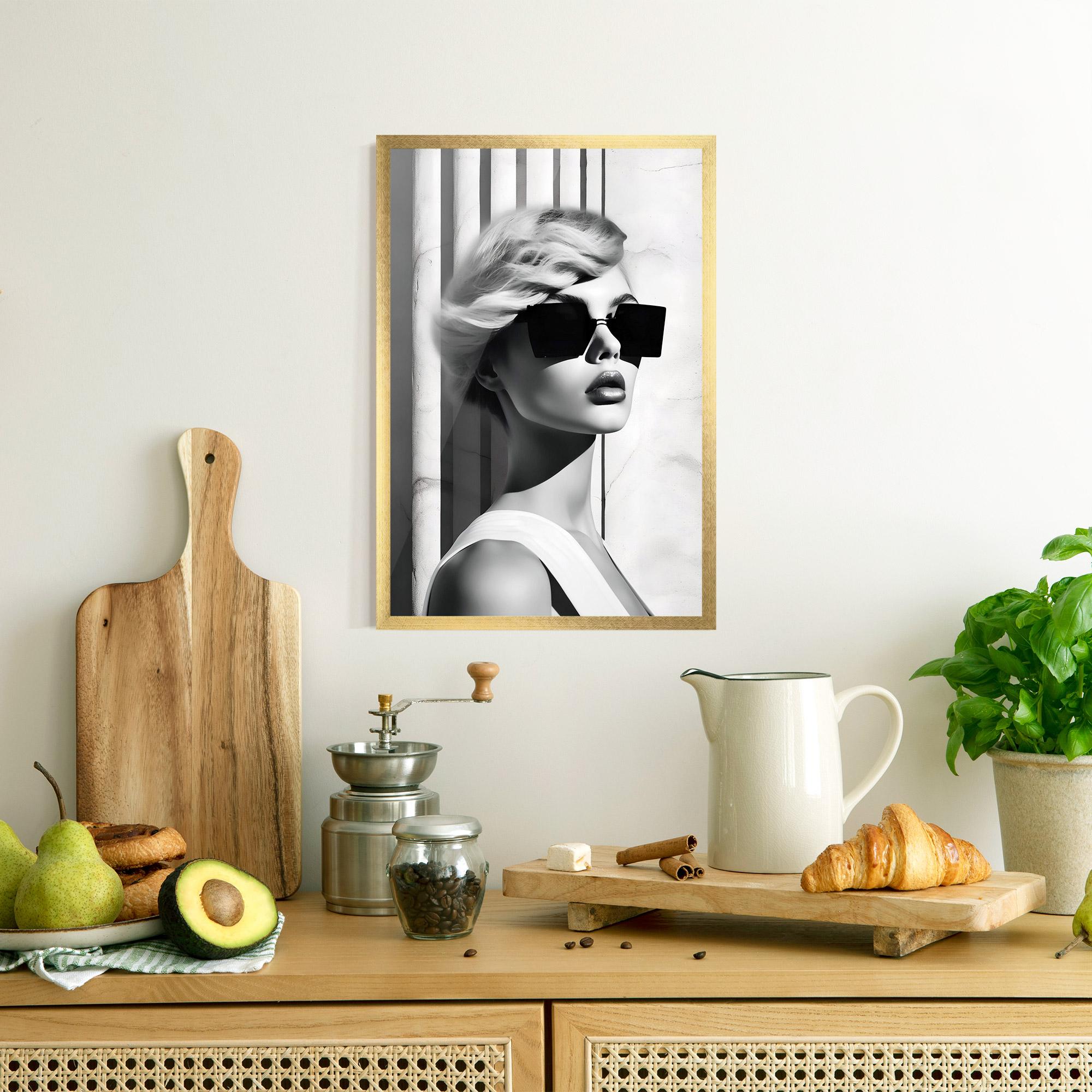 Poster Înrămat Fashion Woman Glasses mockup 8