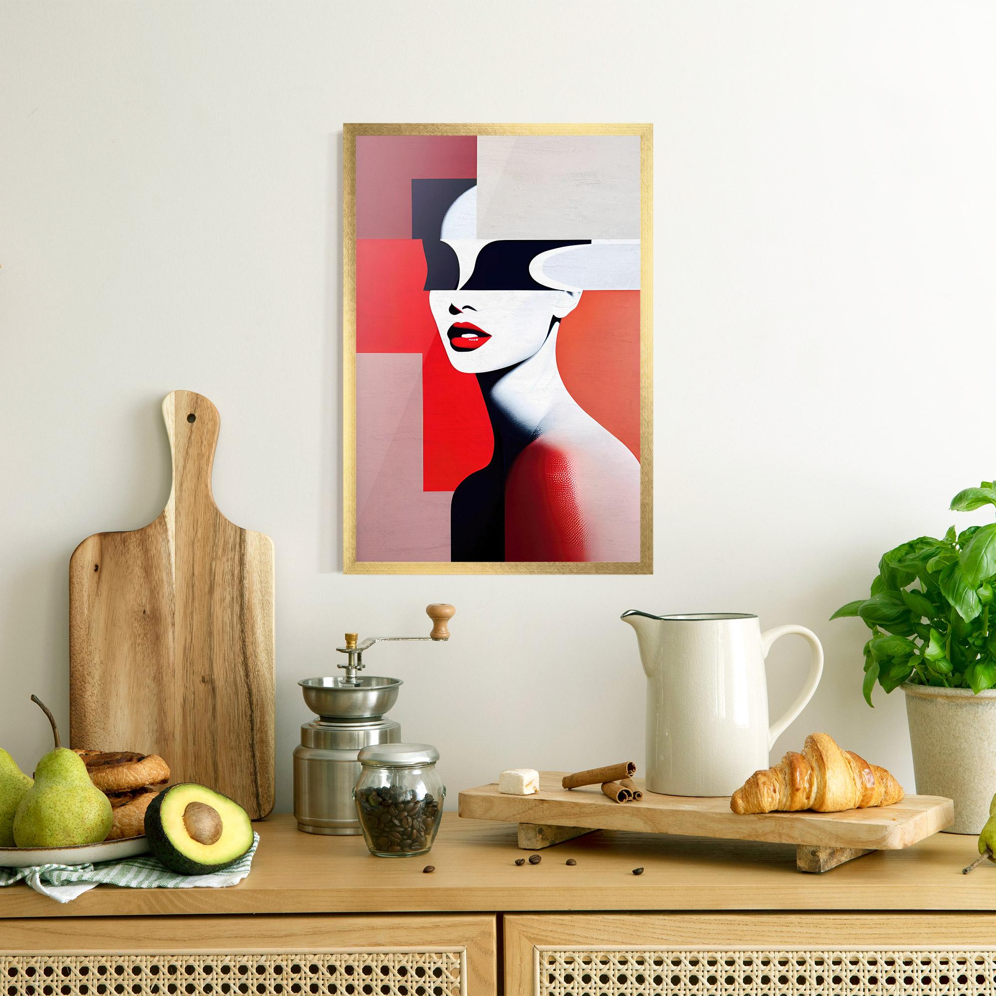 Poster Înrămat Interesting Woman Art mockup 8