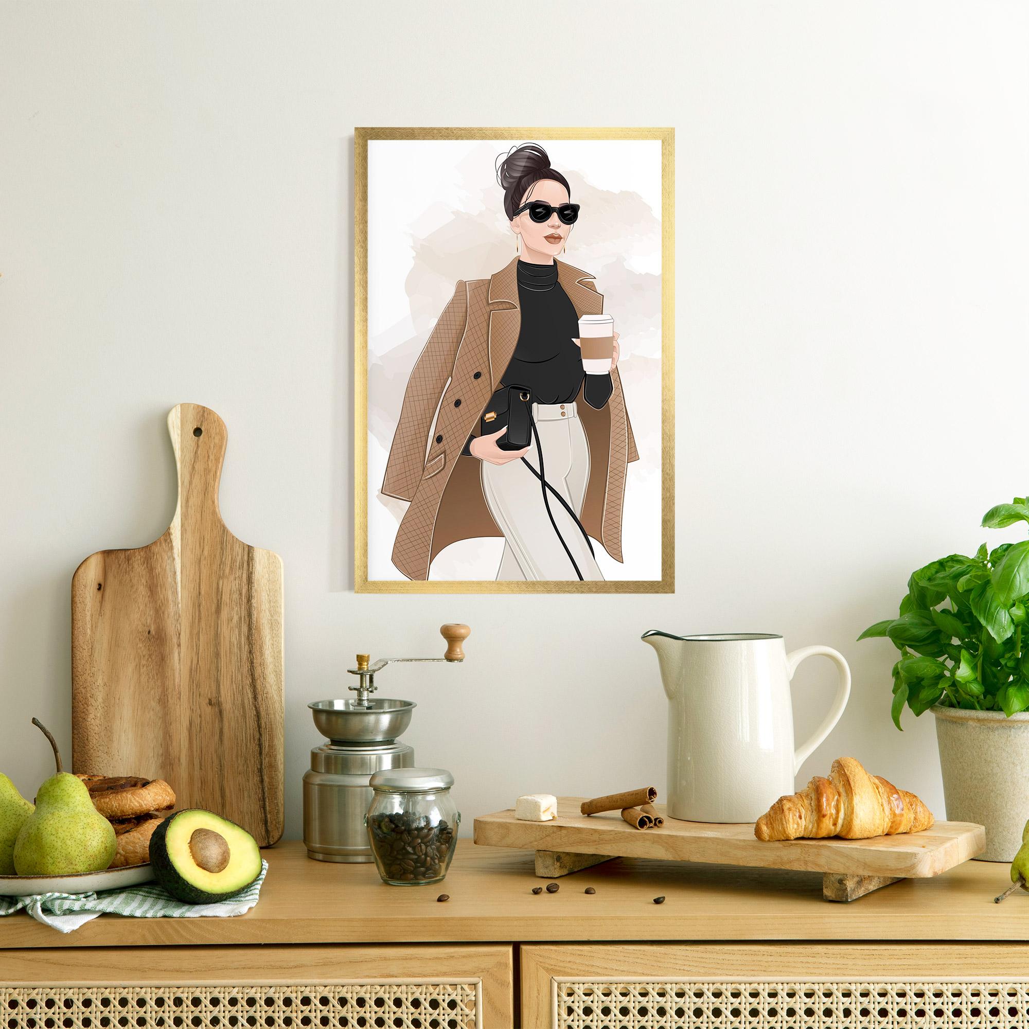 Poster Înrămat Modern Coffee Outfit mockup 8