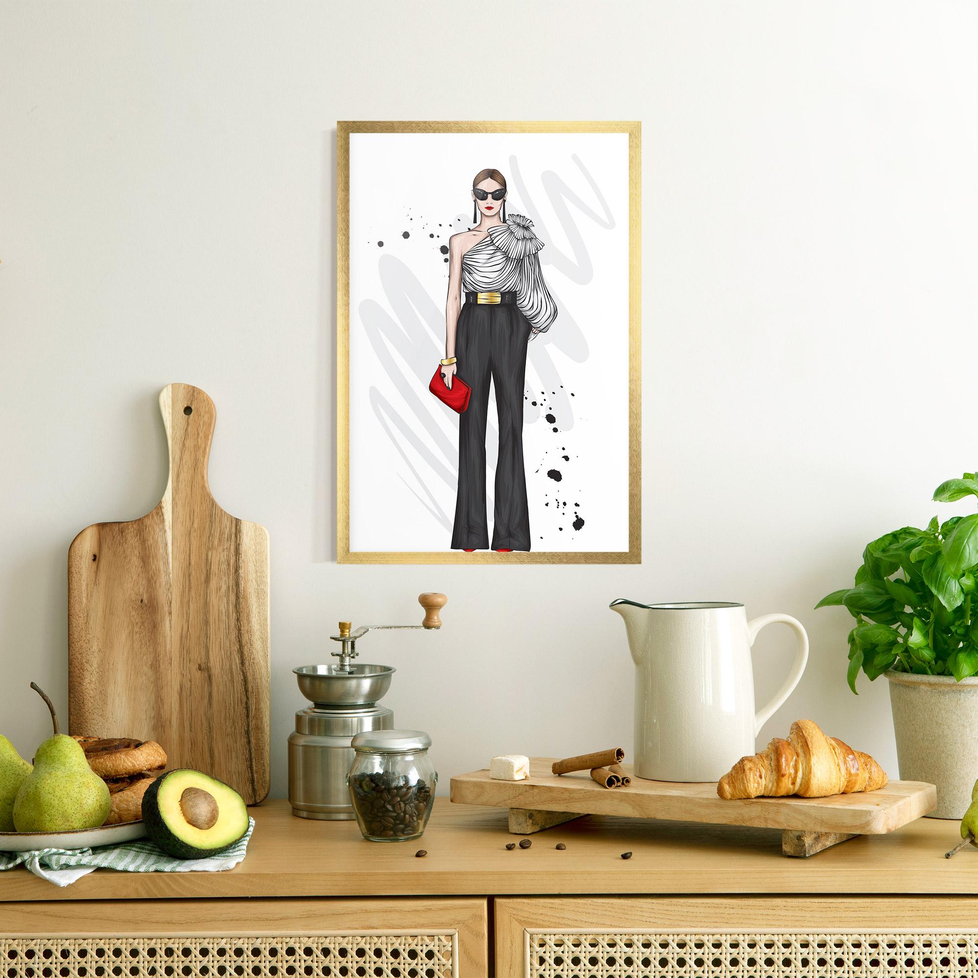 Poster Înrămat Tall Black Pants mockup 8