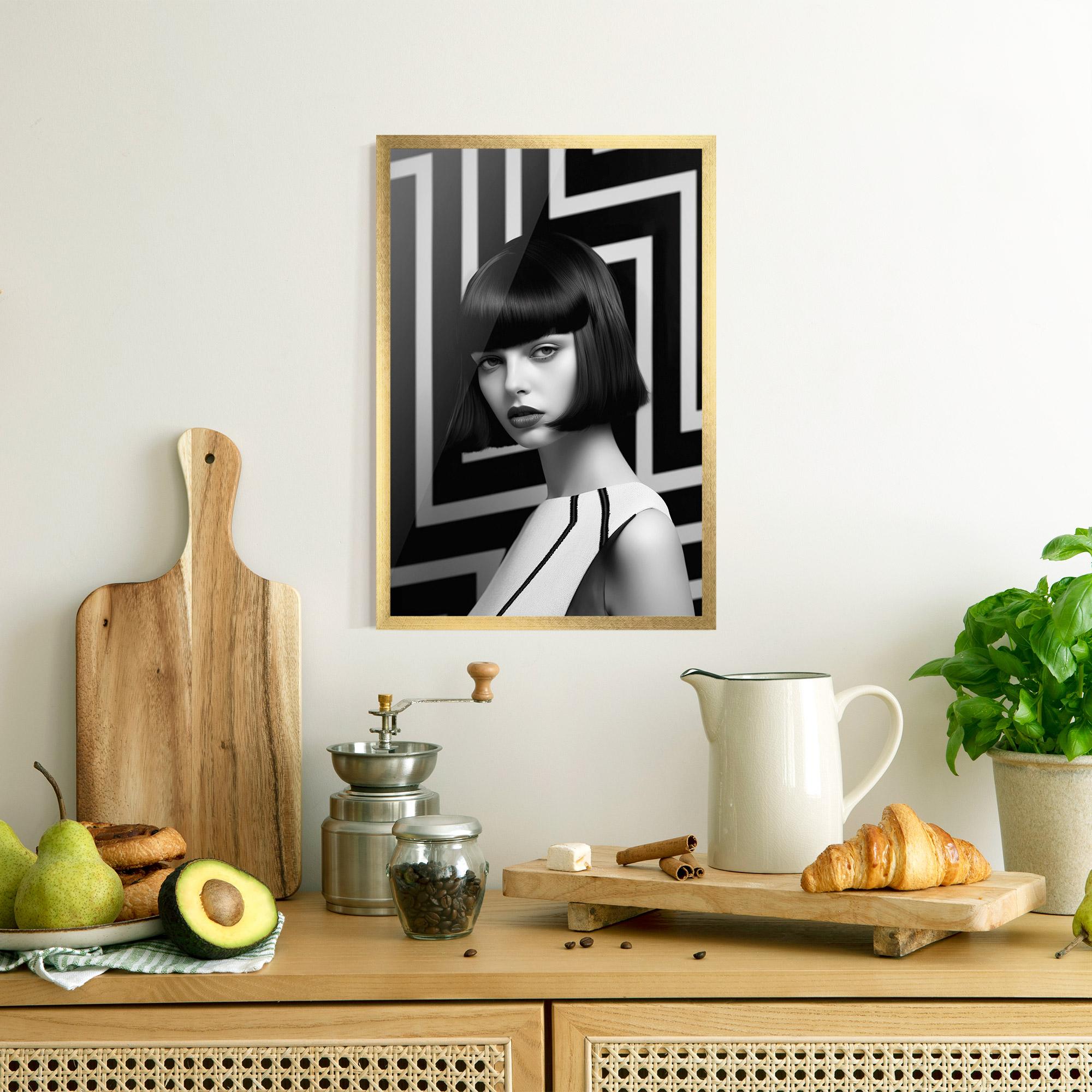 Poster Înrămat Woman Abstract Art mockup 8