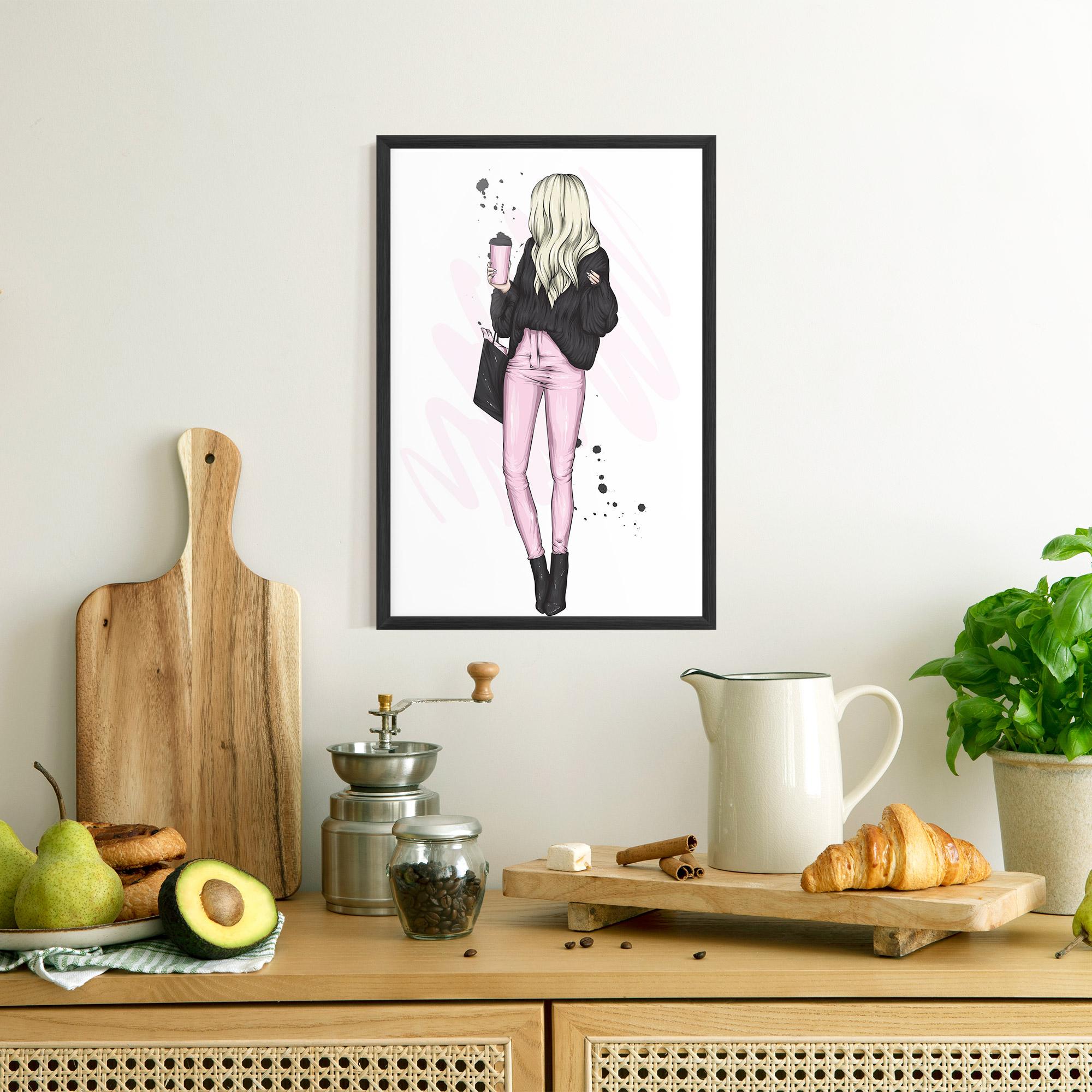 Poster Înrămat Black Pink Outfit mockup 8