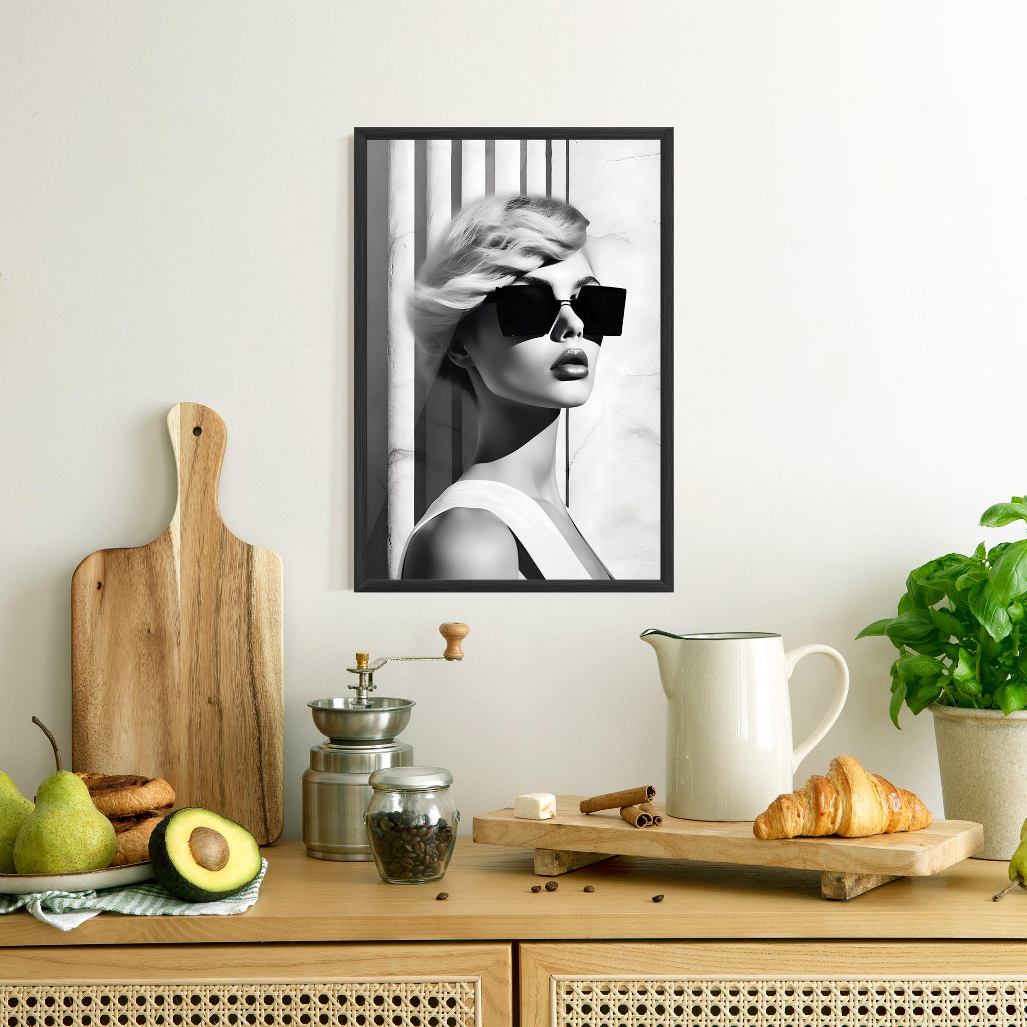 Poster Înrămat Fashion Woman Glasses mockup 8