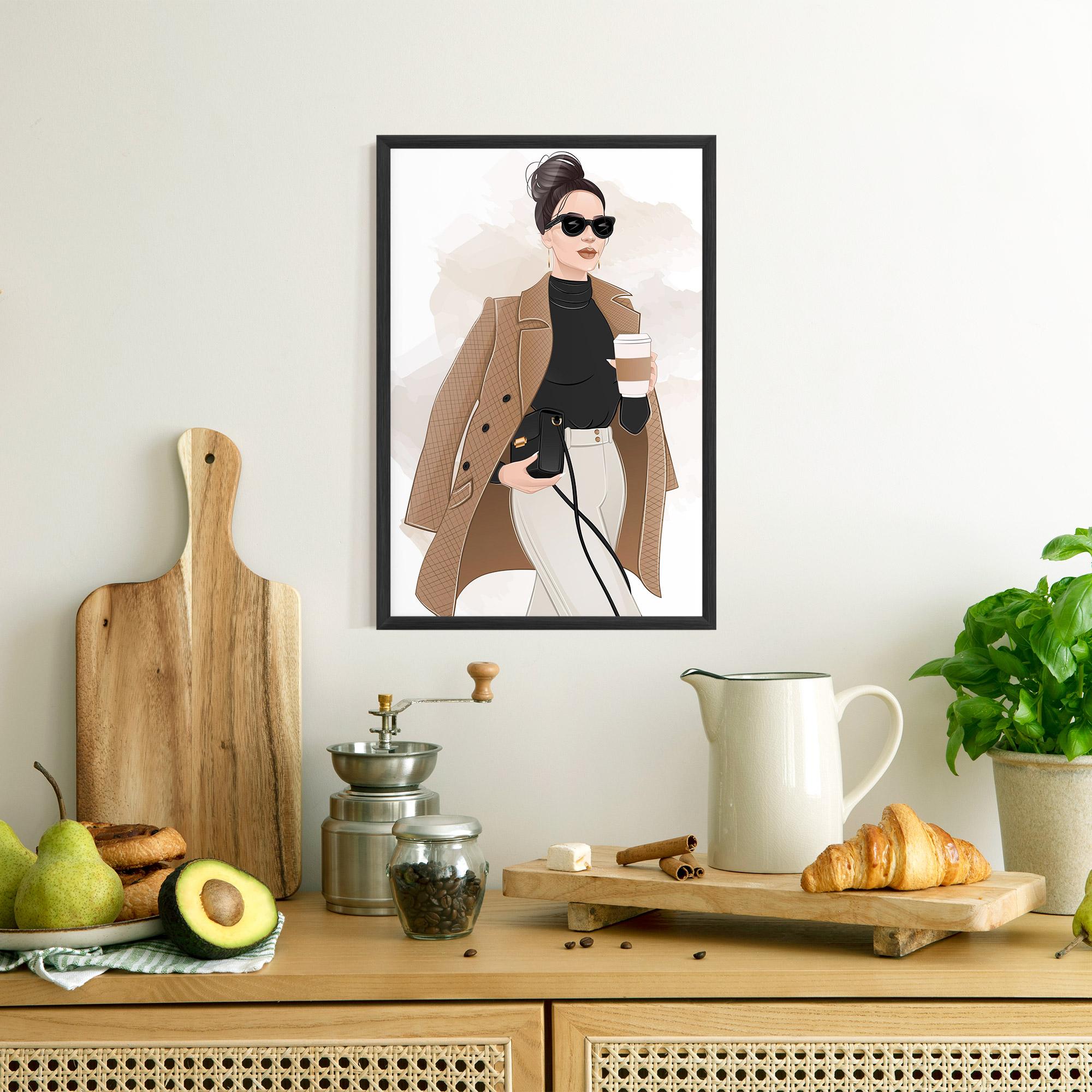 Poster Înrămat Modern Coffee Outfit mockup 8