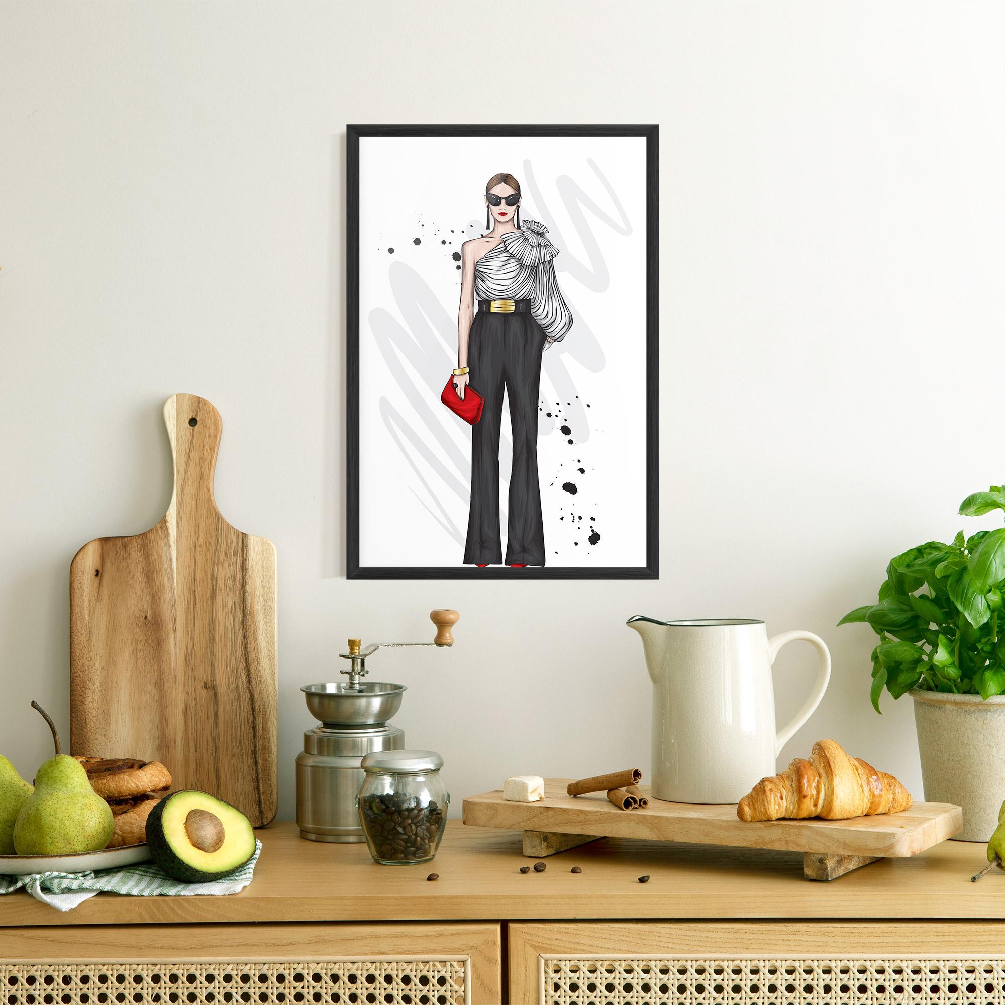 Poster Înrămat Tall Black Pants mockup 8