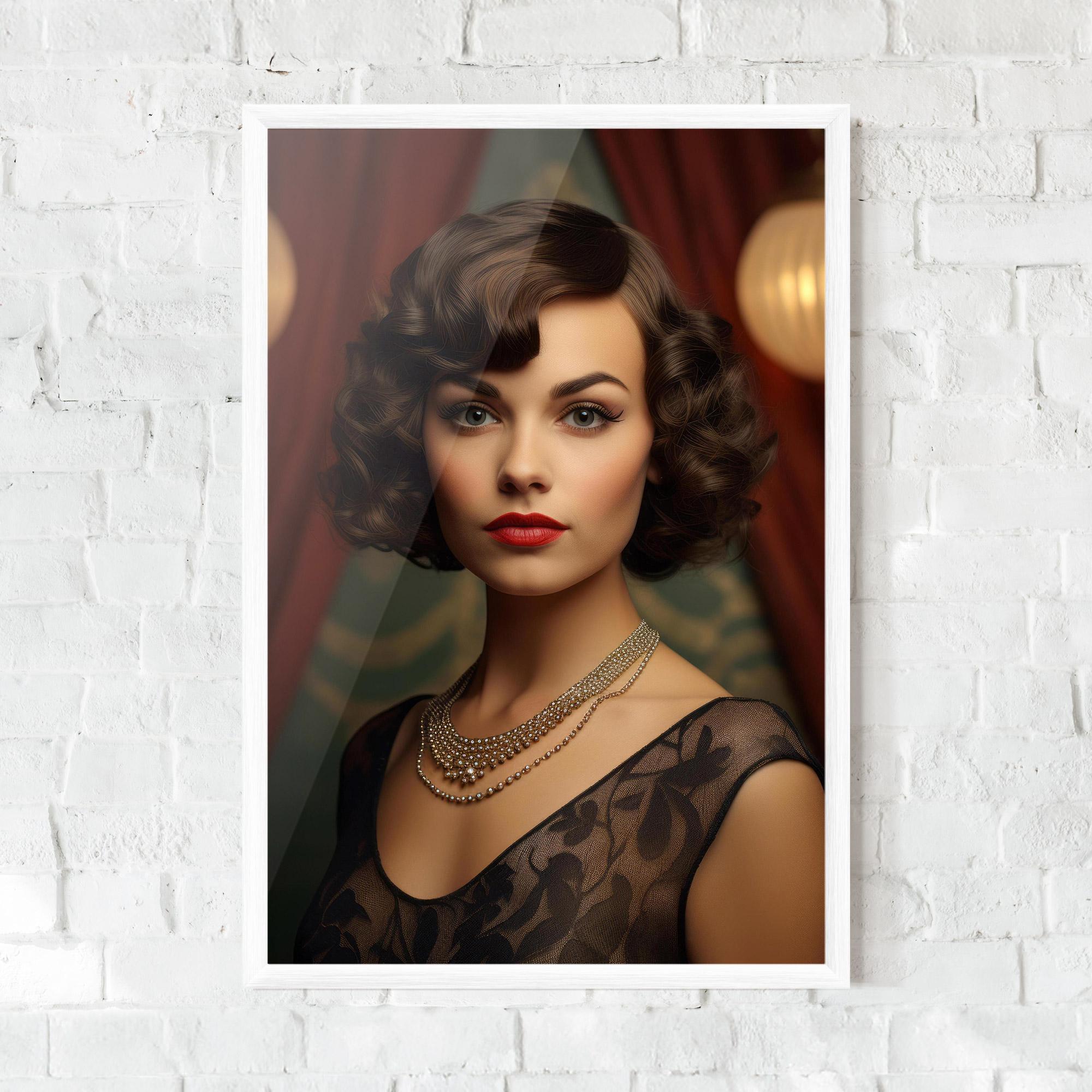 Poster Înrămat Elegant Vintage Woman mockup 0