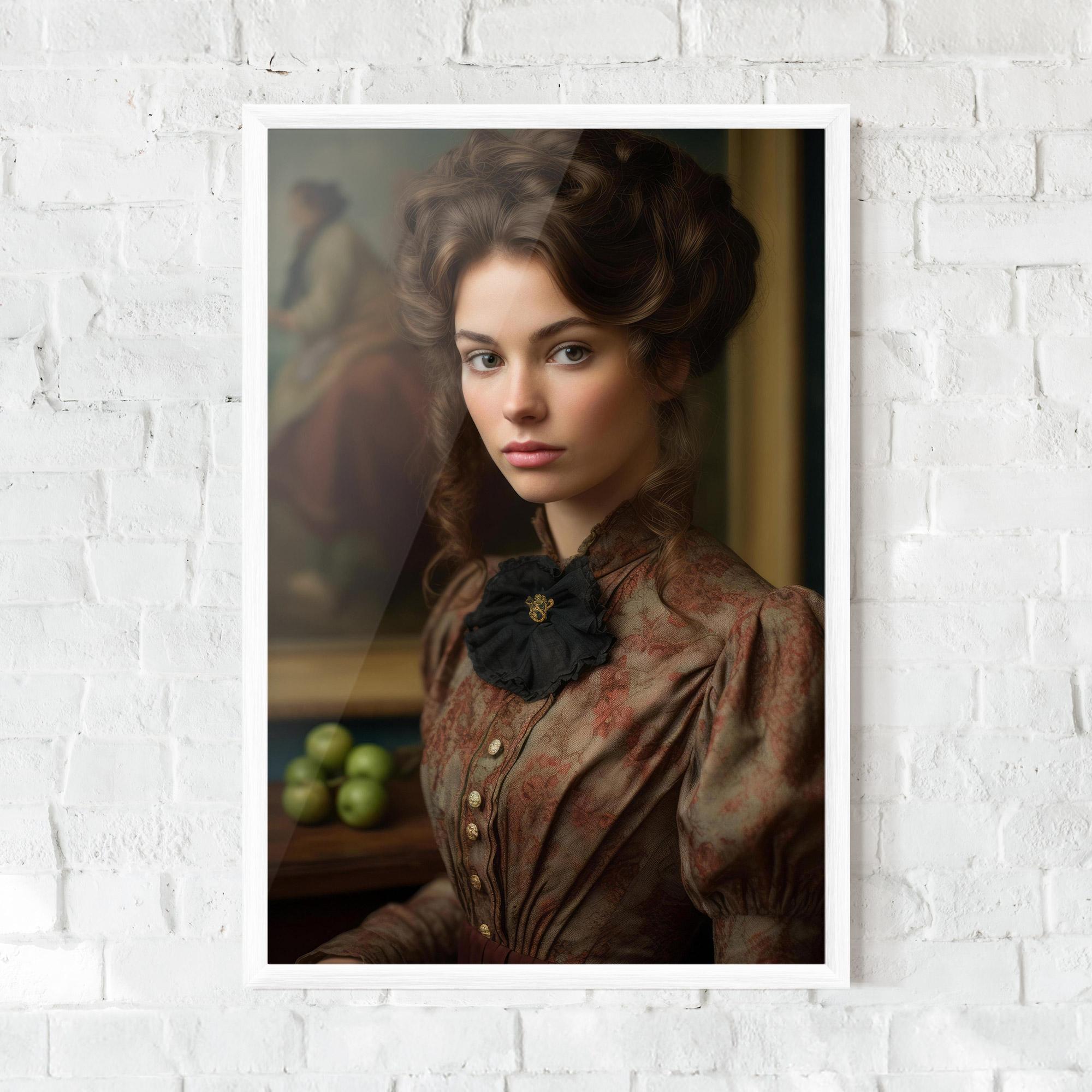 Poster Înrămat Green Vintage Apple mockup 0