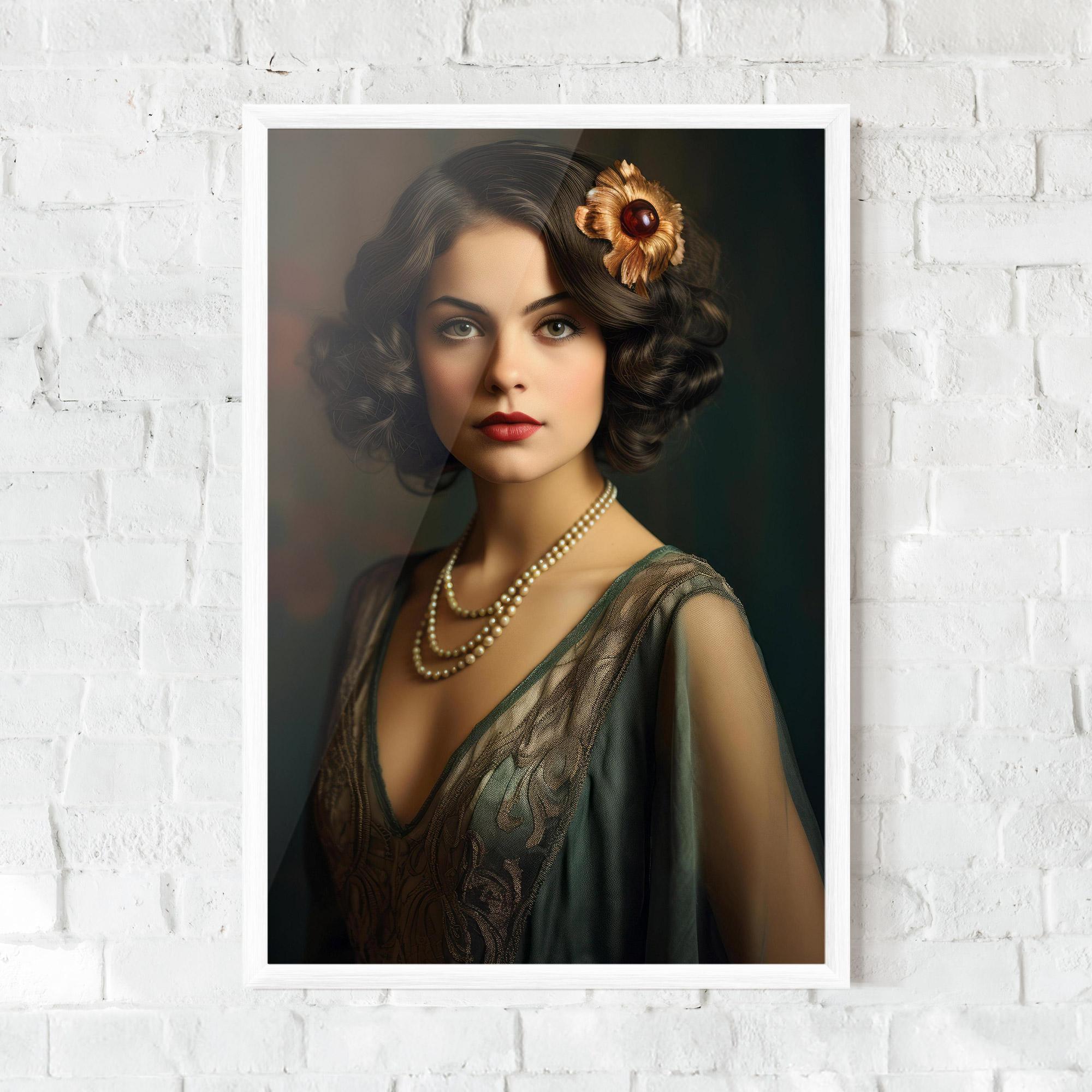 Poster Înrămat Green Vintage Blouse mockup 0