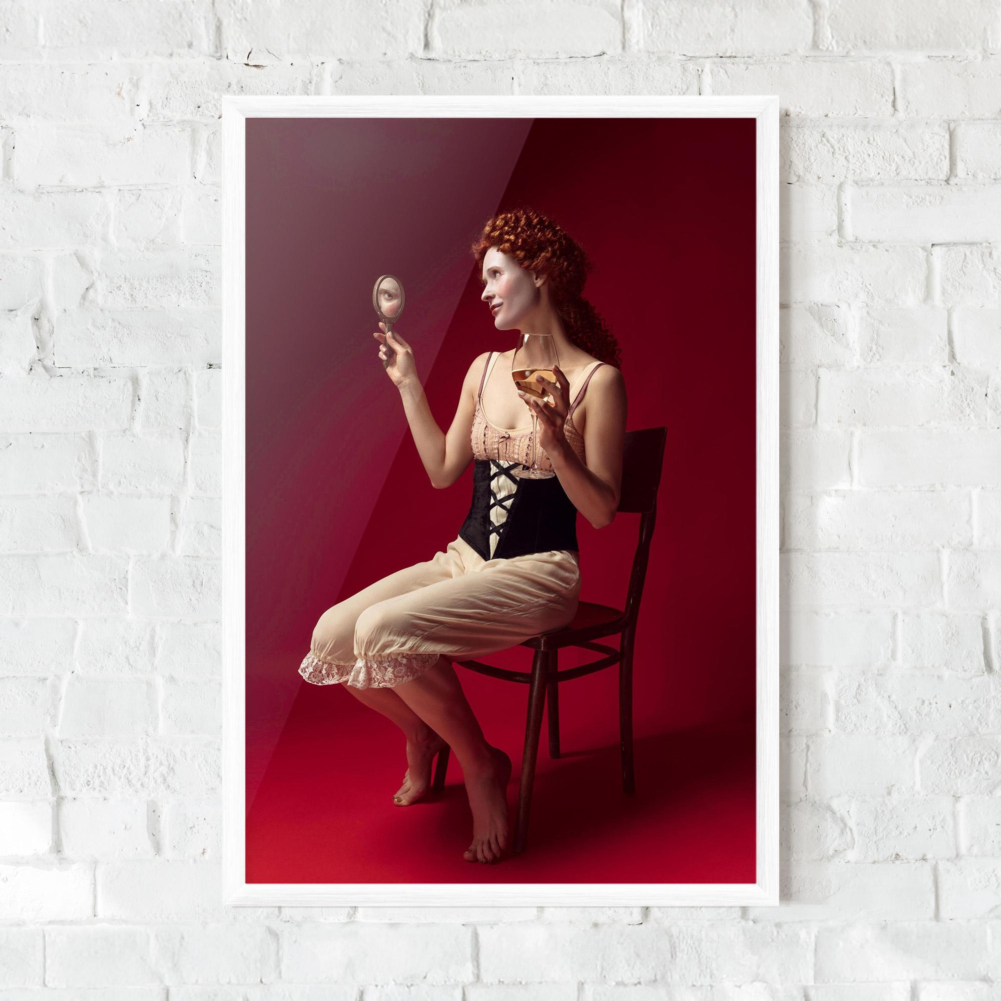 Poster Înrămat Medieval Redhead Woman mockup 0