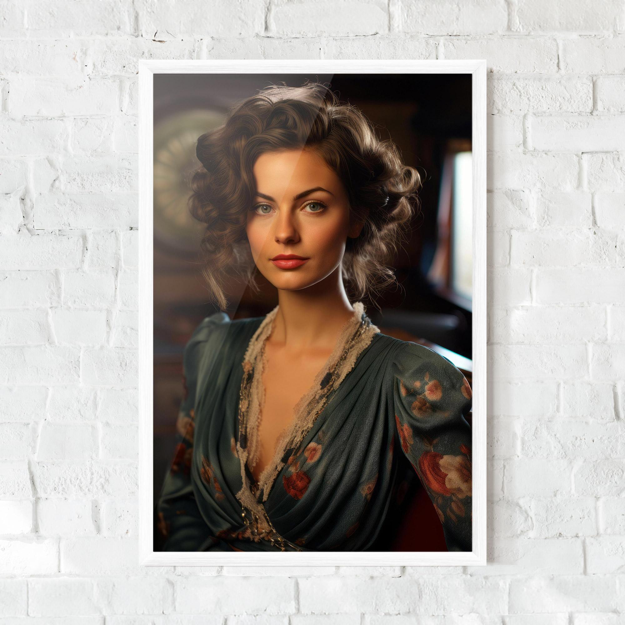 Poster Înrămat Pink Flowers Dress mockup 0