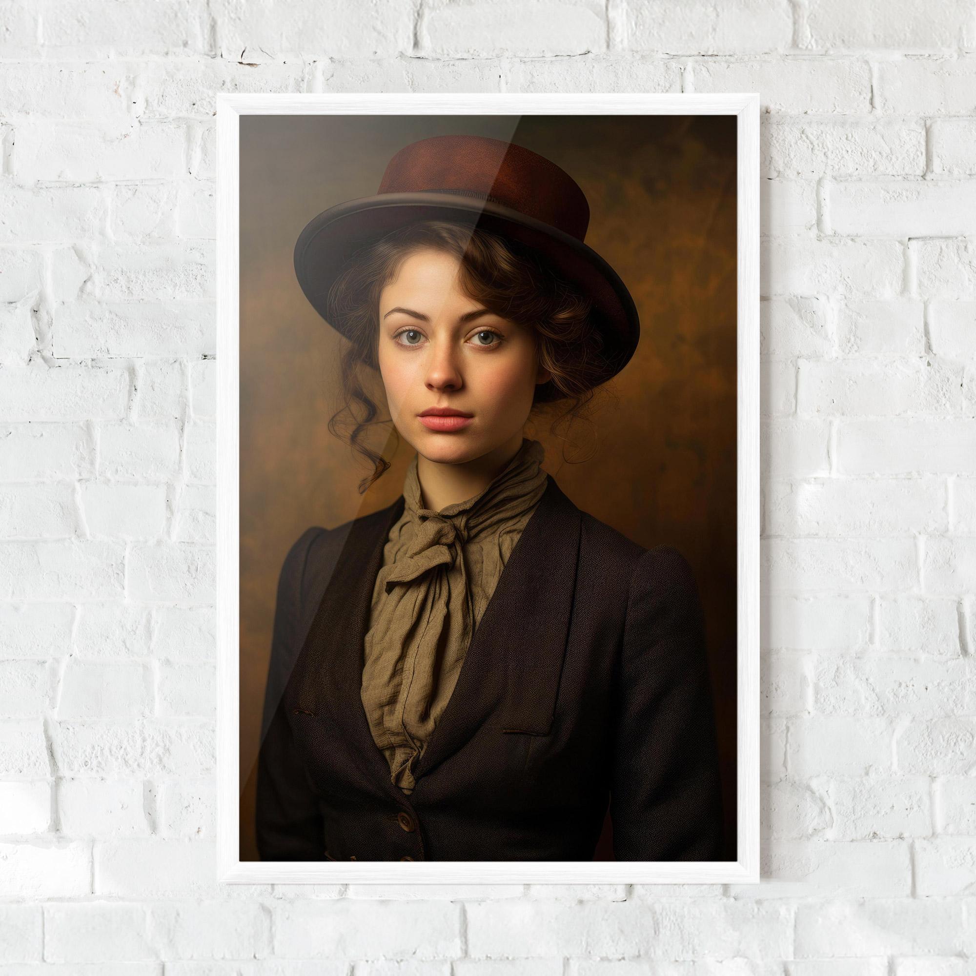 Poster Înrămat Vintage Brown Hat mockup 0