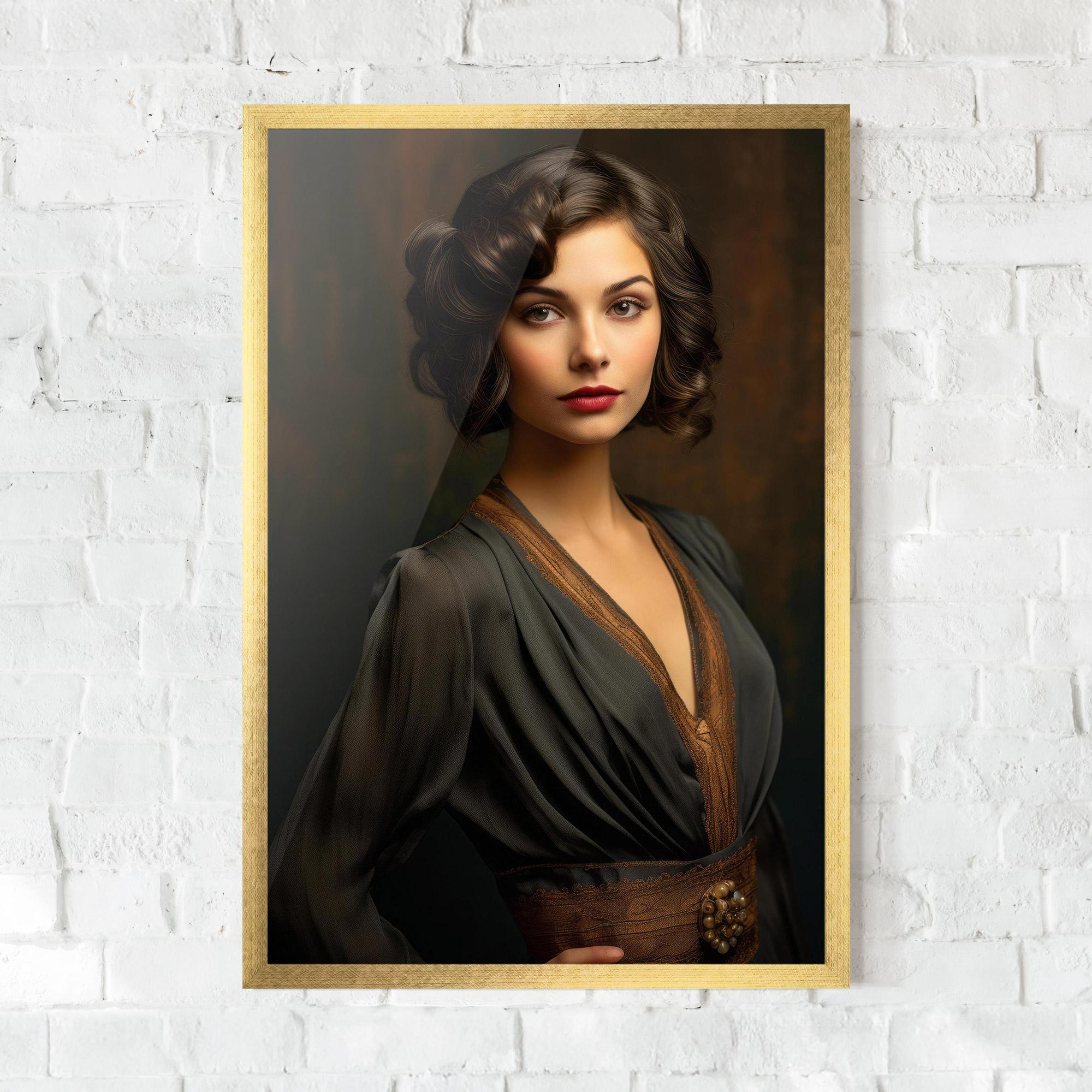 Poster Înrămat Black Vintage Dress mockup 0