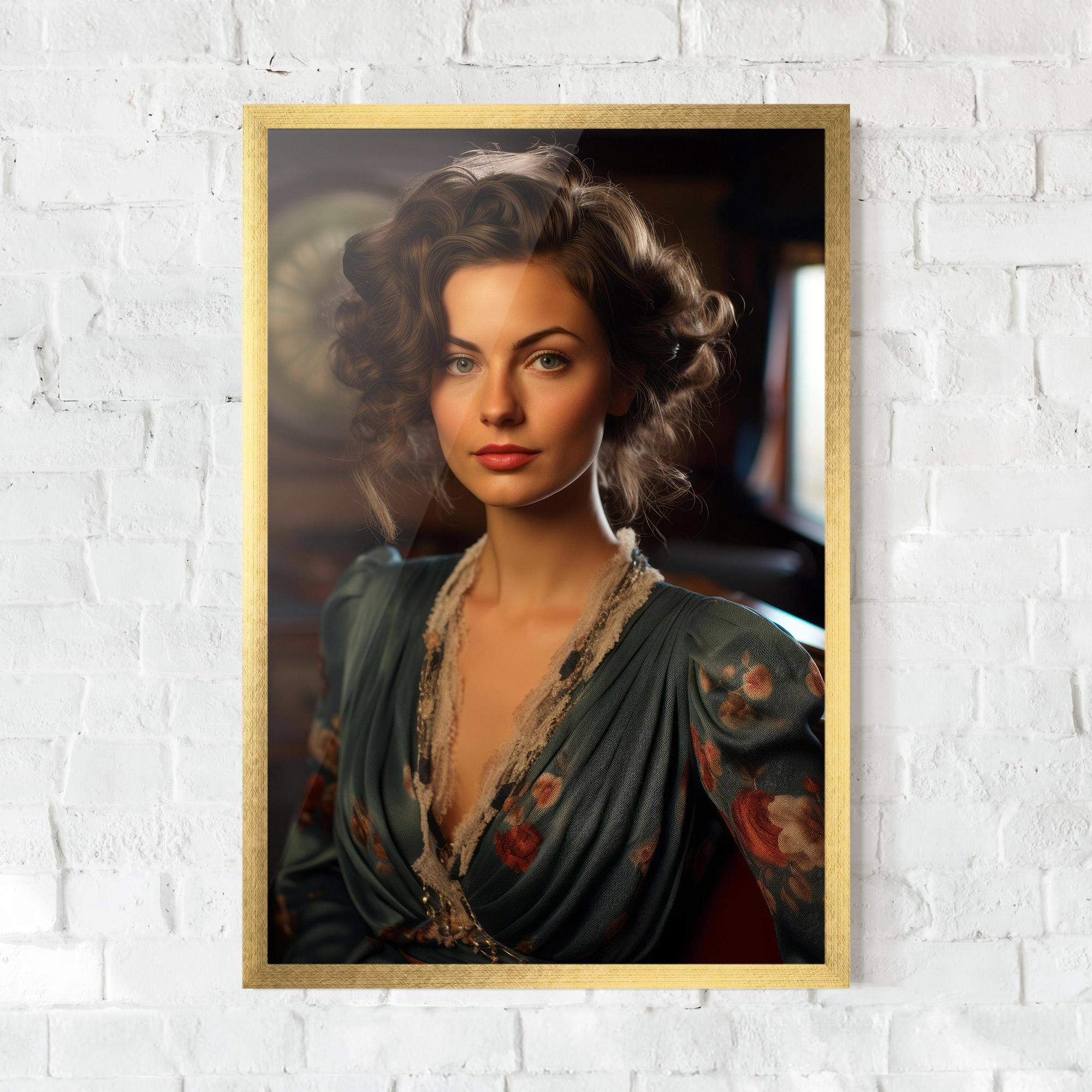 Poster Înrămat Pink Flowers Dress mockup 0