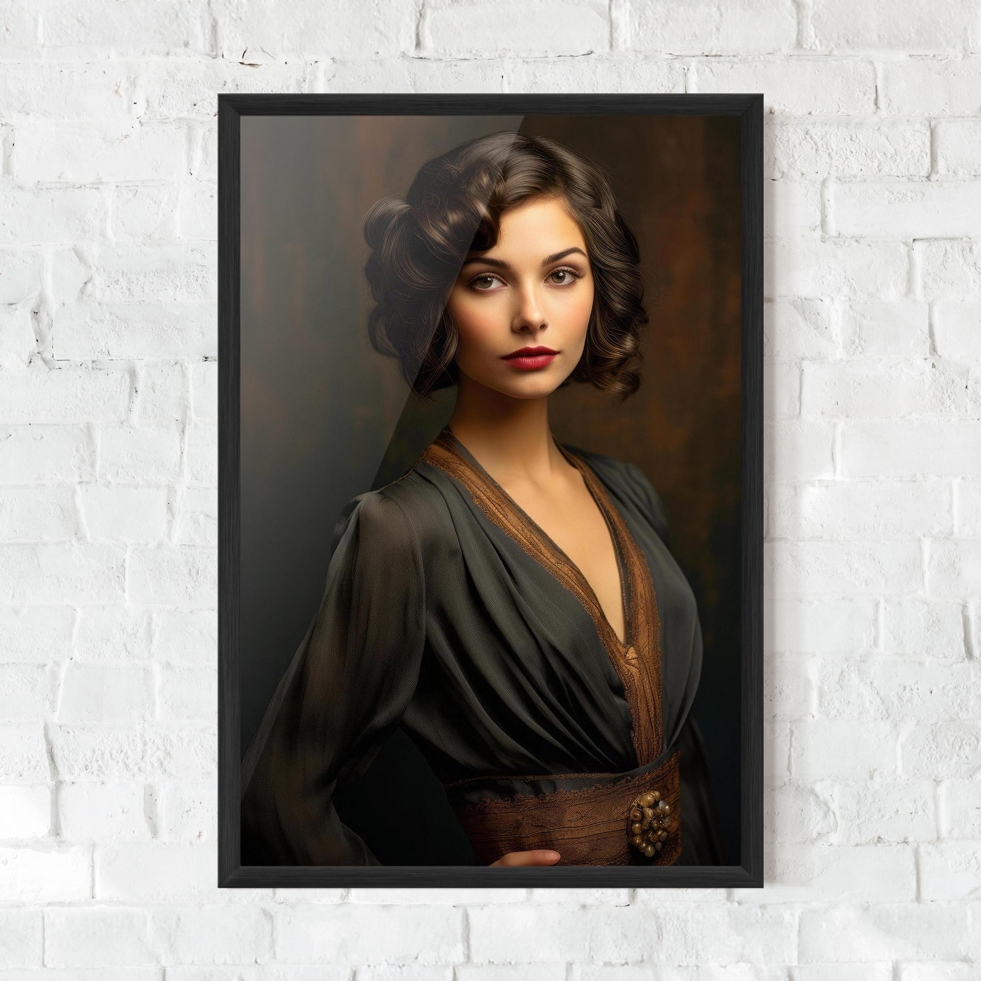 Poster Înrămat Black Vintage Dress mockup 0