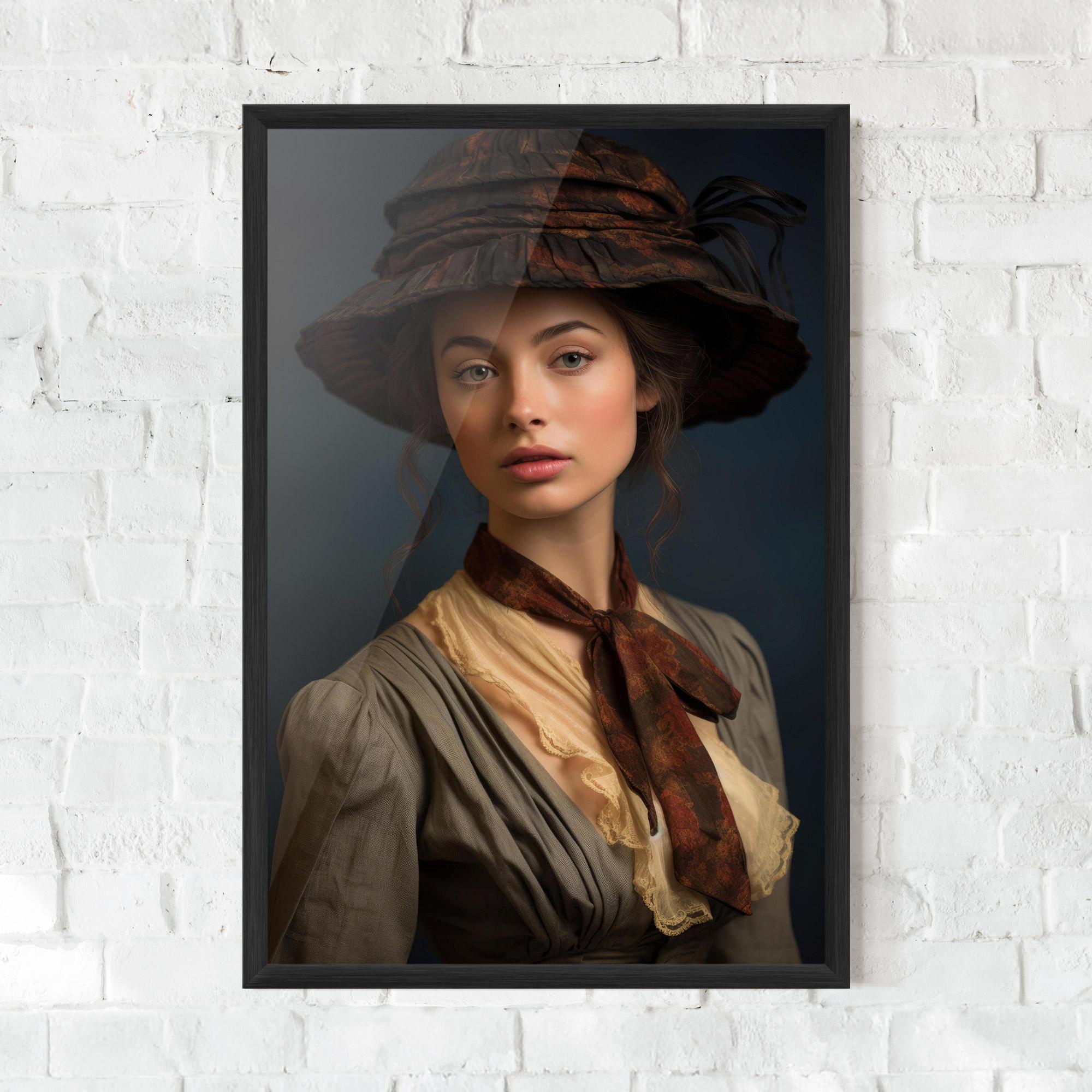 Poster Înrămat Brown Vintage Hat mockup 0