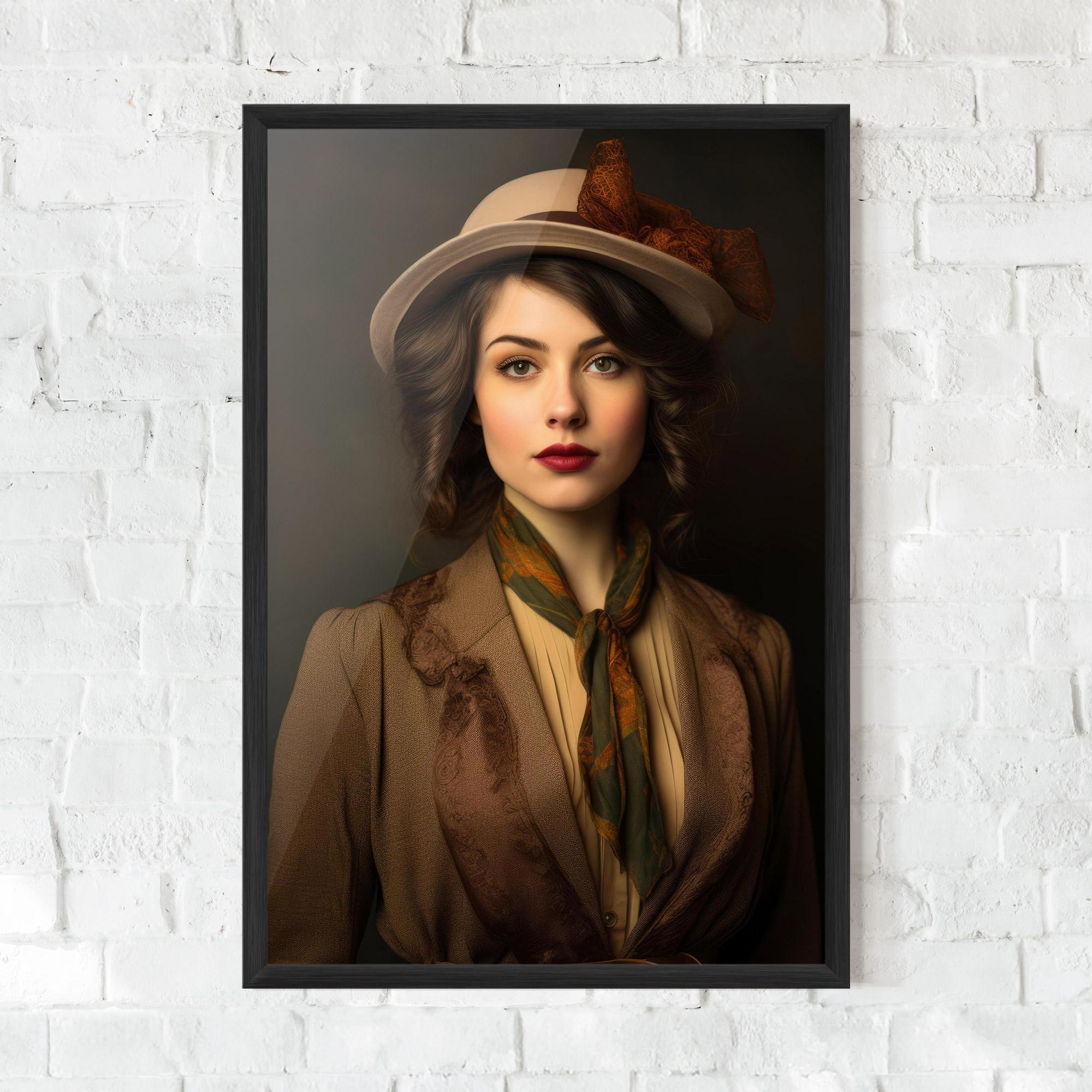 Poster Înrămat Cream Vintage Hat mockup 0
