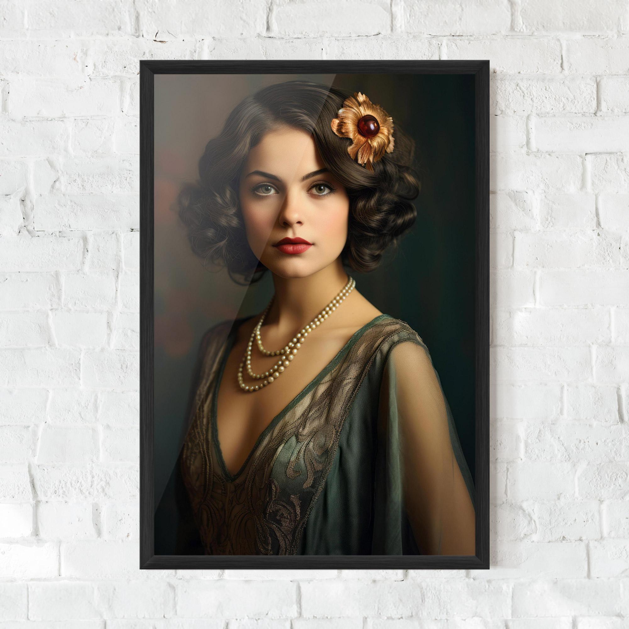 Poster Înrămat Green Vintage Blouse mockup 0