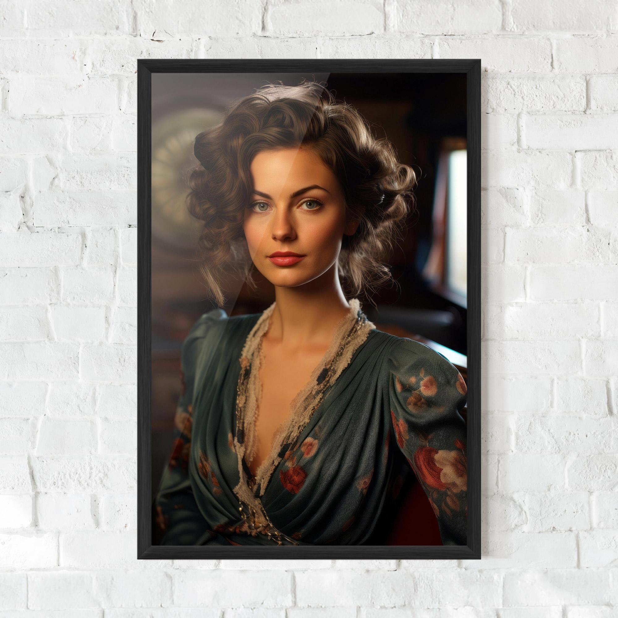 Poster Înrămat Pink Flowers Dress mockup 0