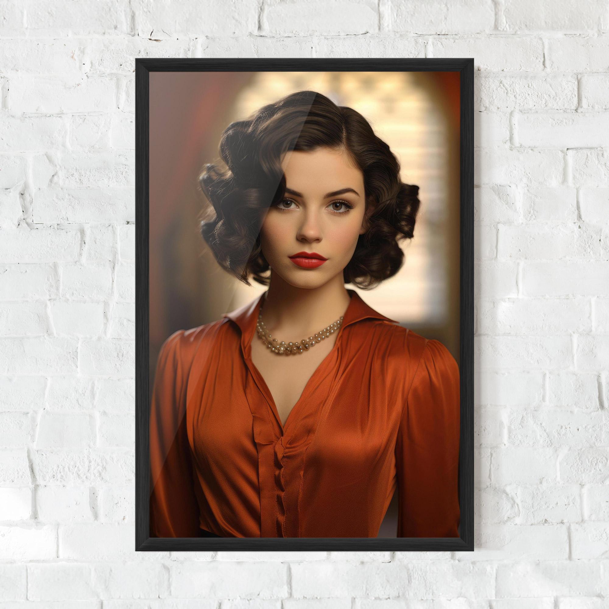 Poster Înrămat Strong Orange Blouse mockup 0