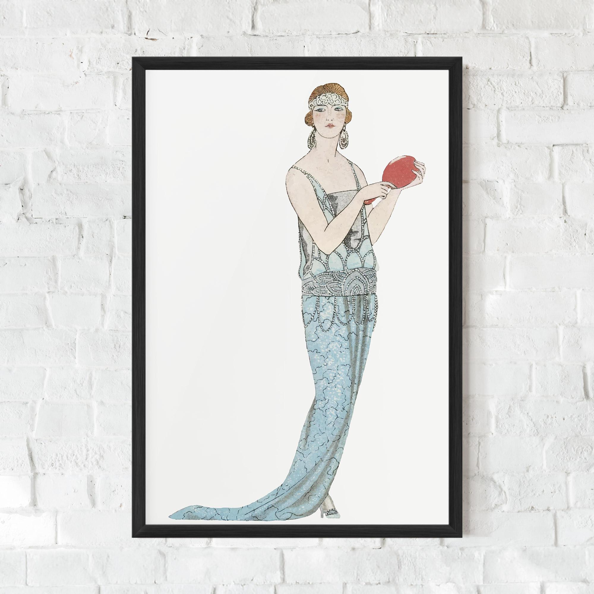 Poster Înrămat Vintage Old Drawing mockup 0