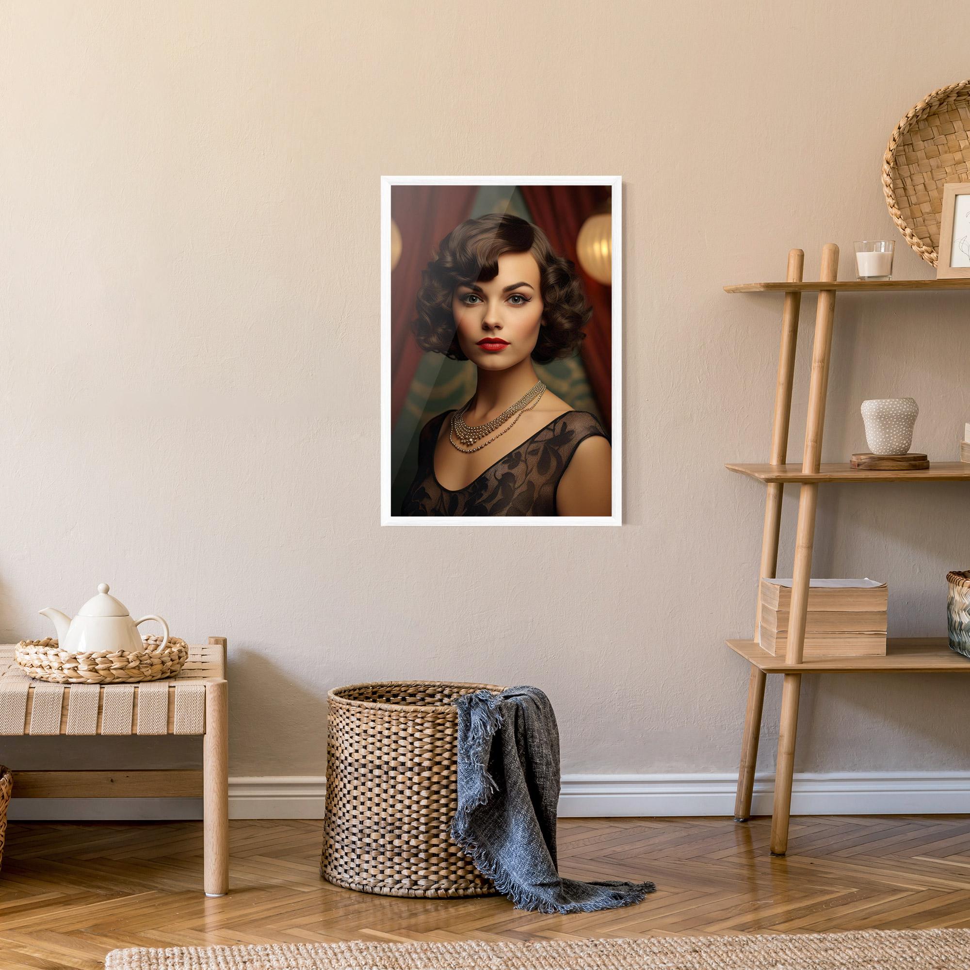 Poster Înrămat Elegant Vintage Woman mockup 9