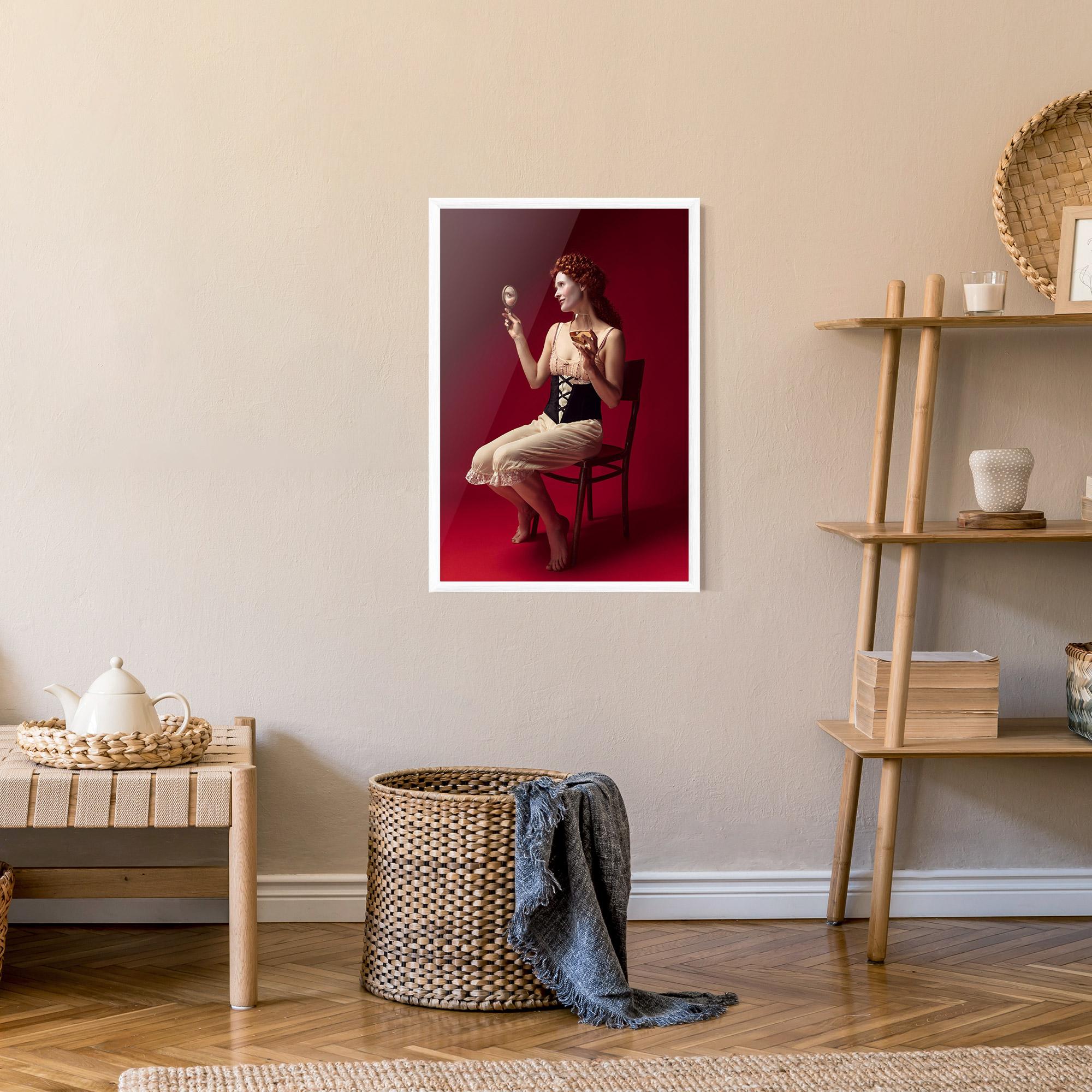 Poster Înrămat Medieval Redhead Woman mockup 9