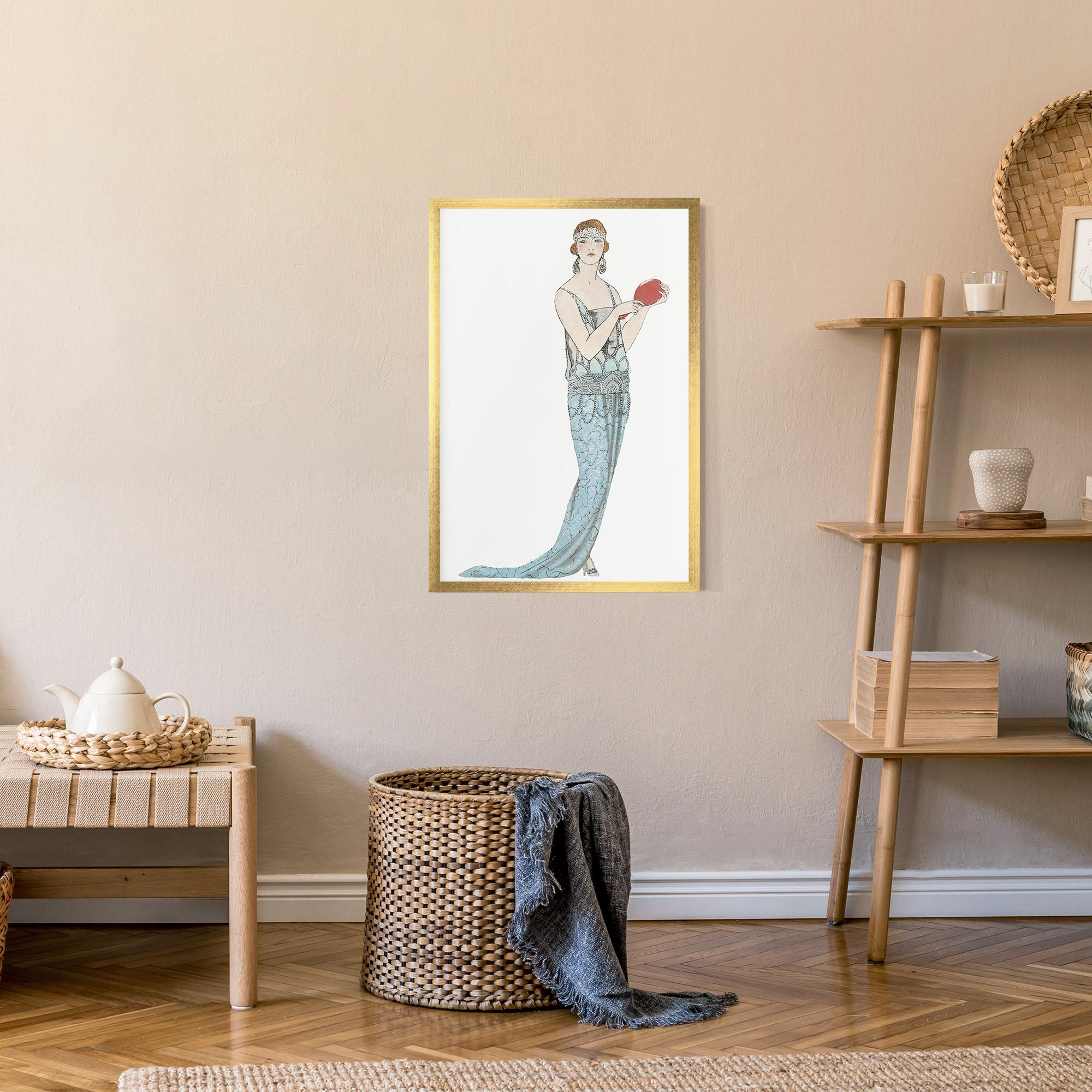 Poster Înrămat Vintage Old Drawing mockup 9