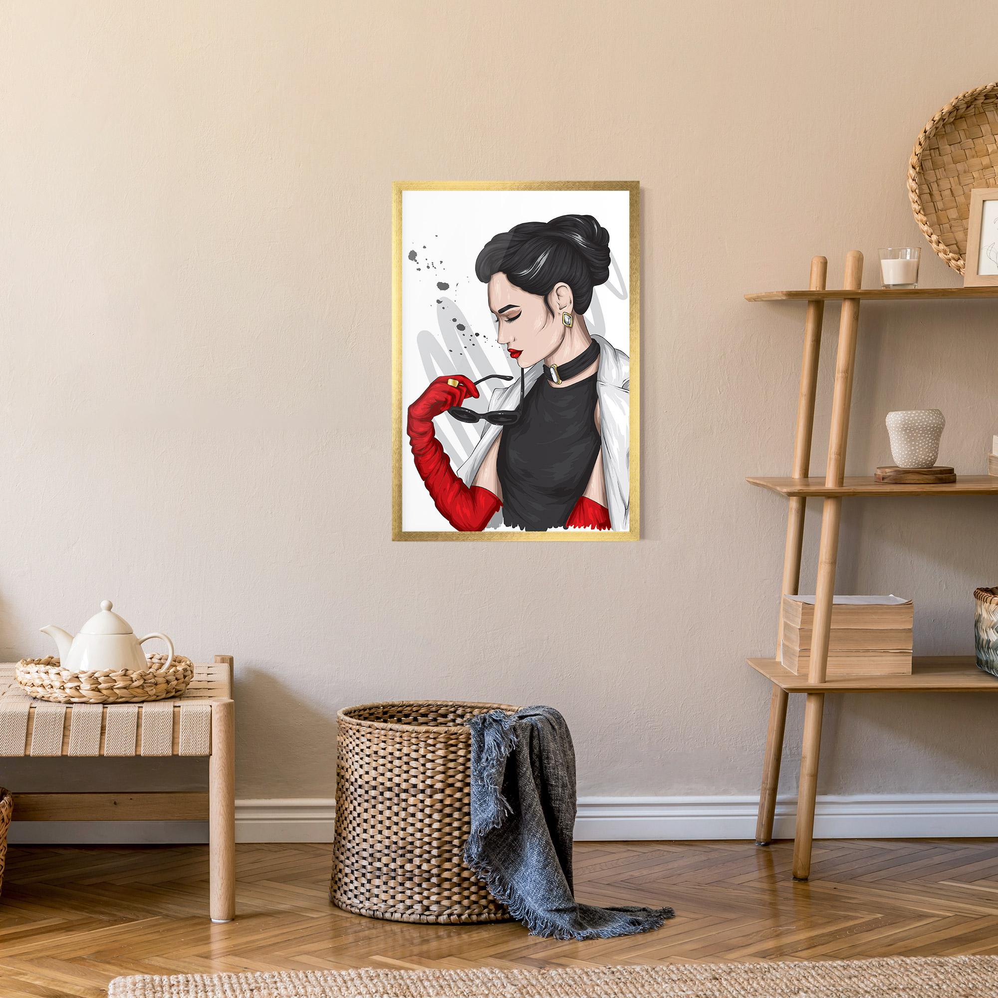 Poster Înrămat Vintage Red Gloves mockup 9