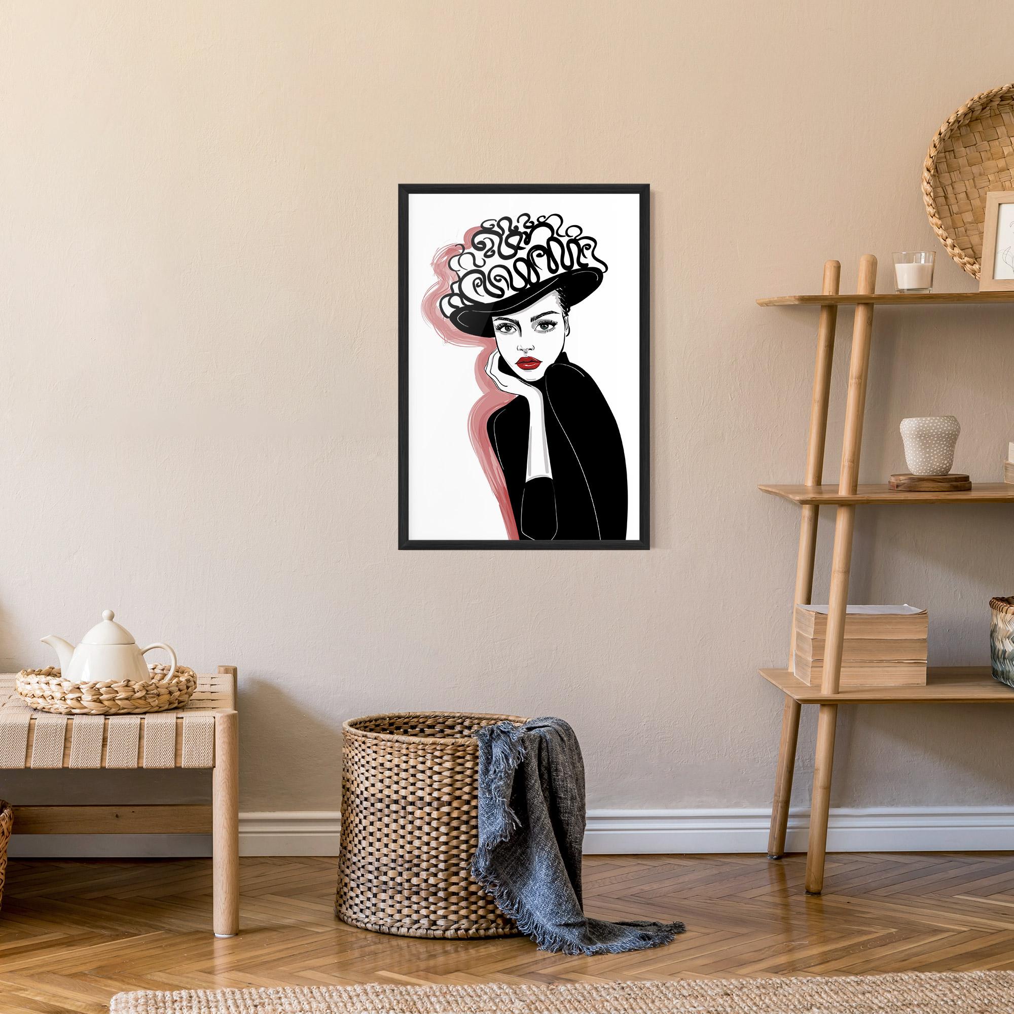 Poster Înrămat Vintage Drawing mockup 9