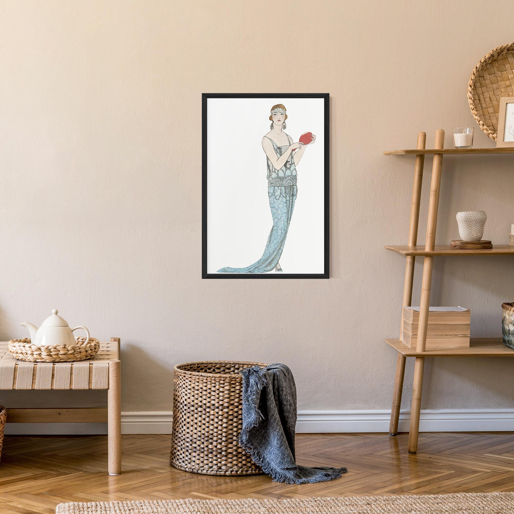 Poster Înrămat Vintage Old Drawing mockup 9