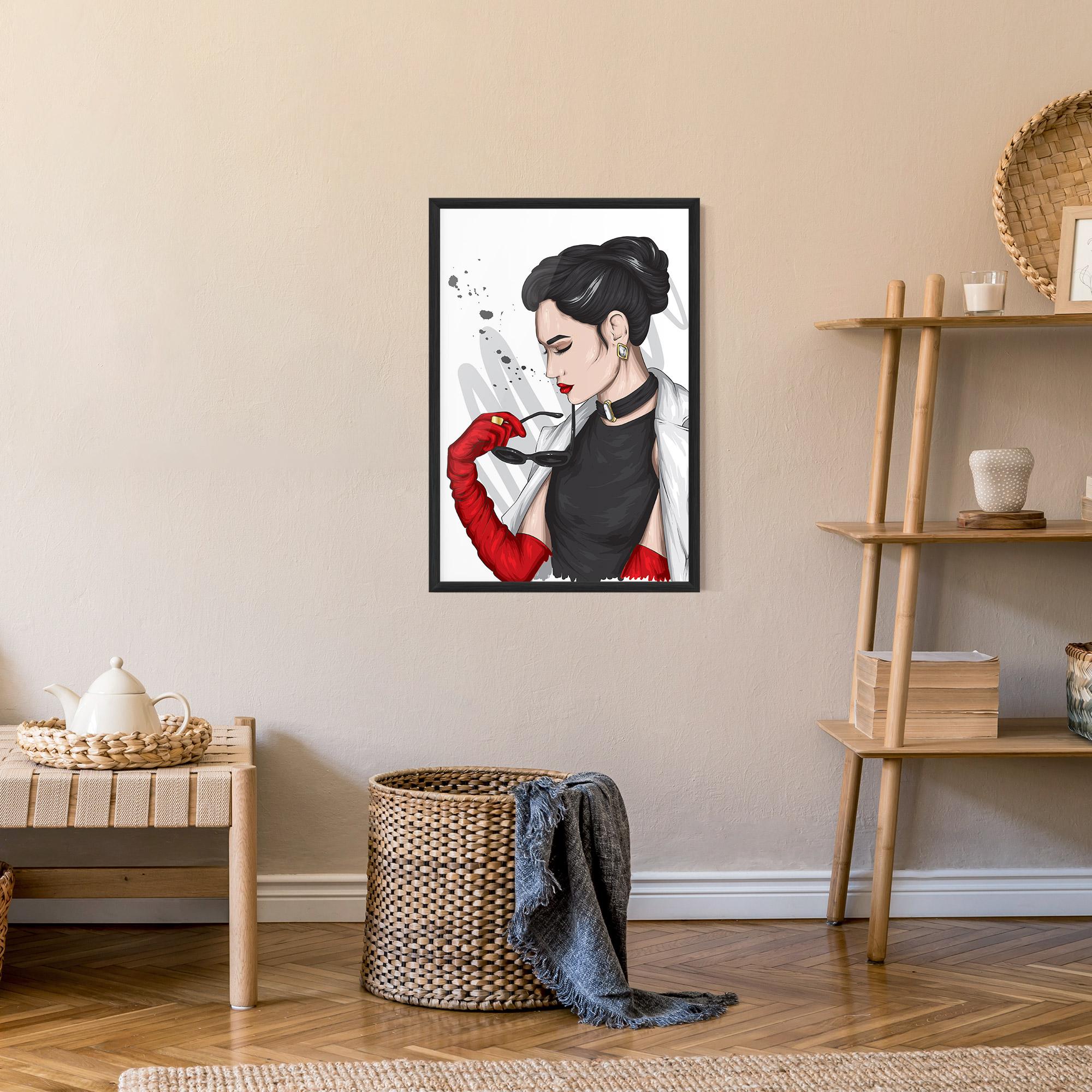 Poster Înrămat Vintage Red Gloves mockup 9