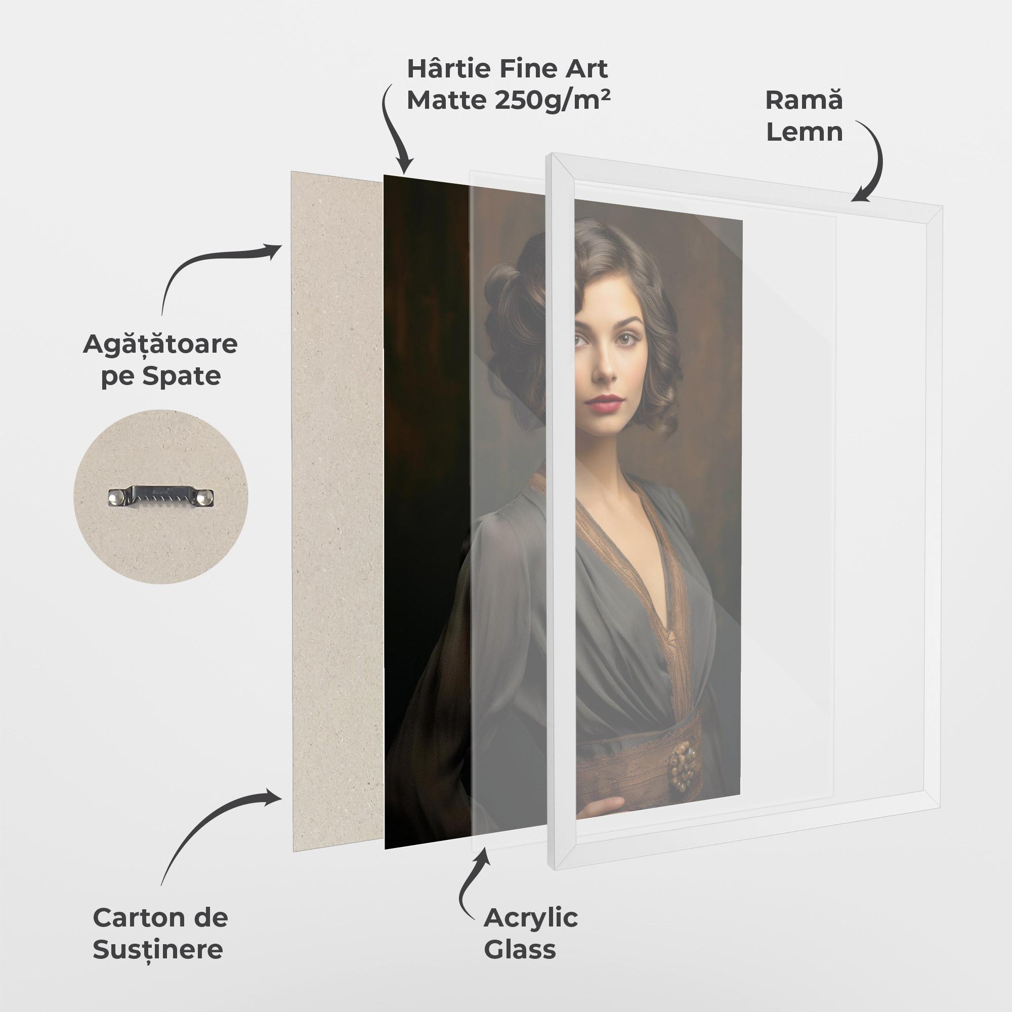 Poster Înrămat Black Vintage Dress mockup 1