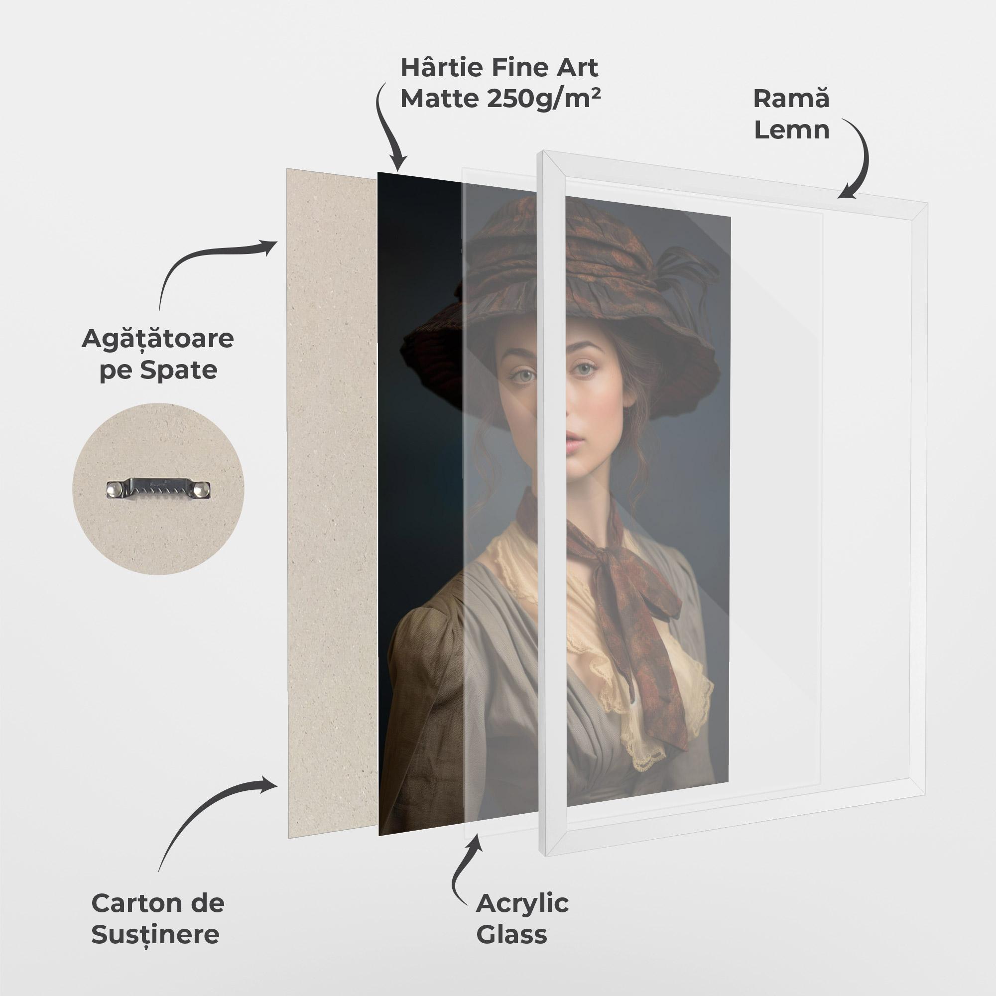 Poster Înrămat Brown Vintage Hat mockup 1