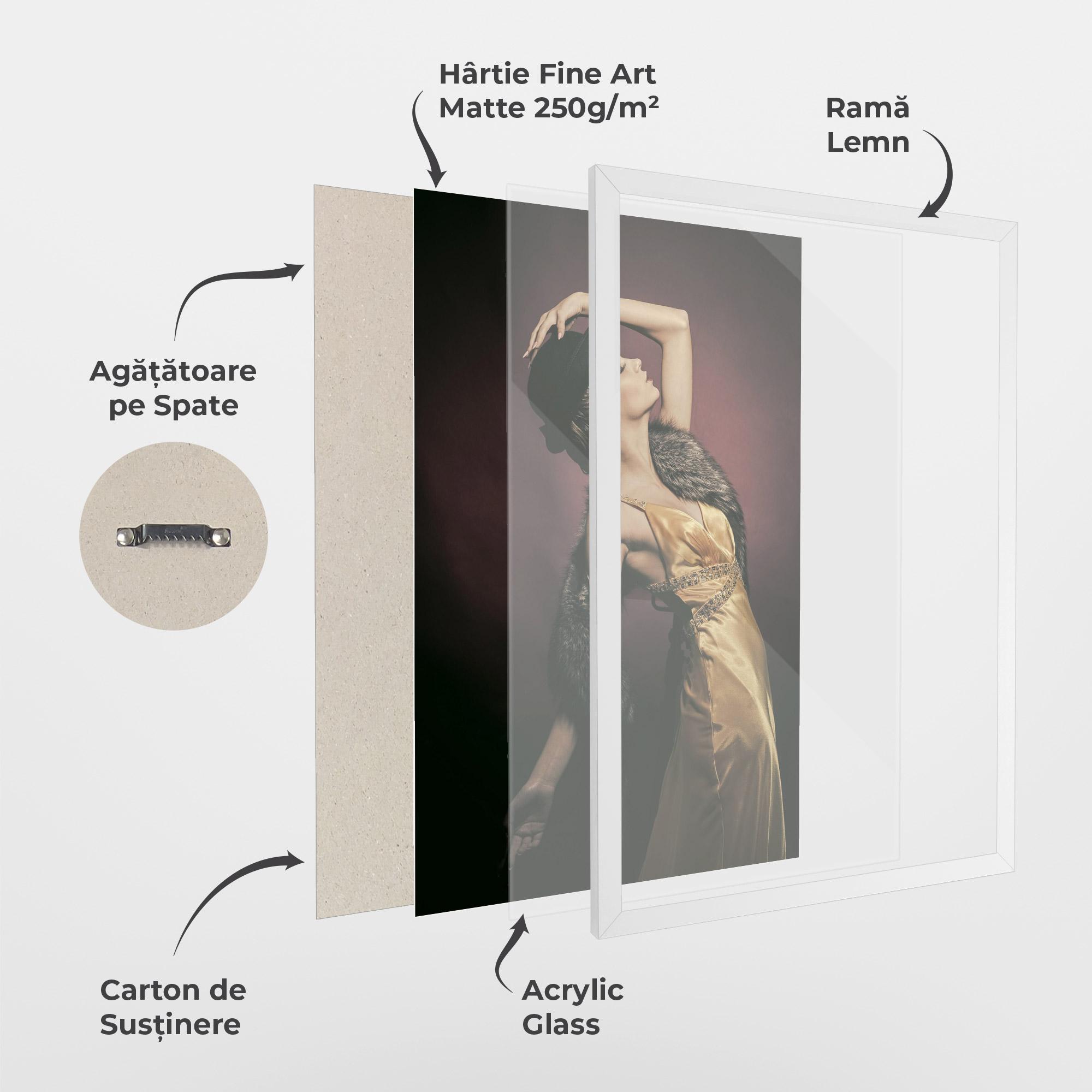 Poster Înrămat Dancing Vintage Clothes mockup 1