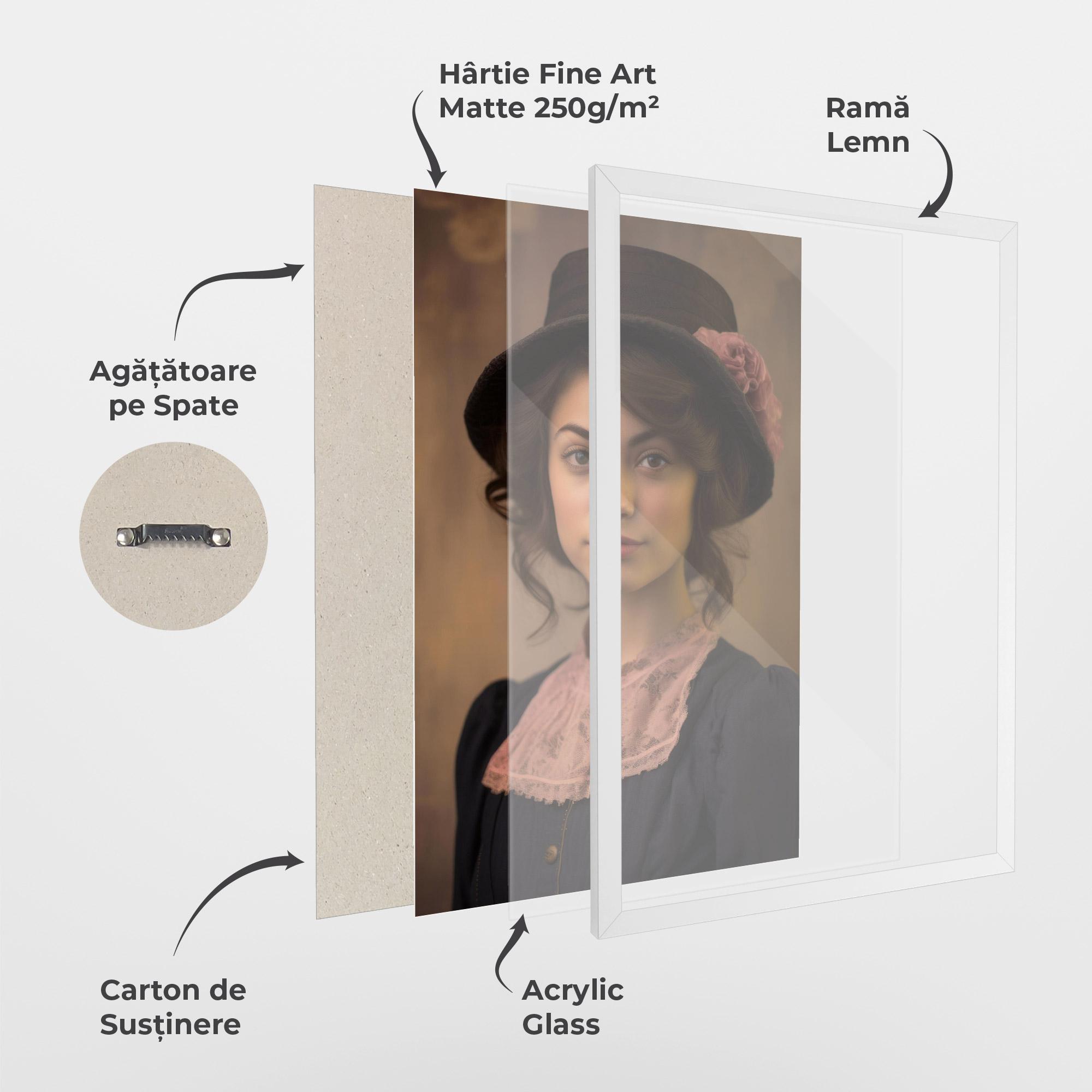 Poster Înrămat Dark Blue Dress mockup 1