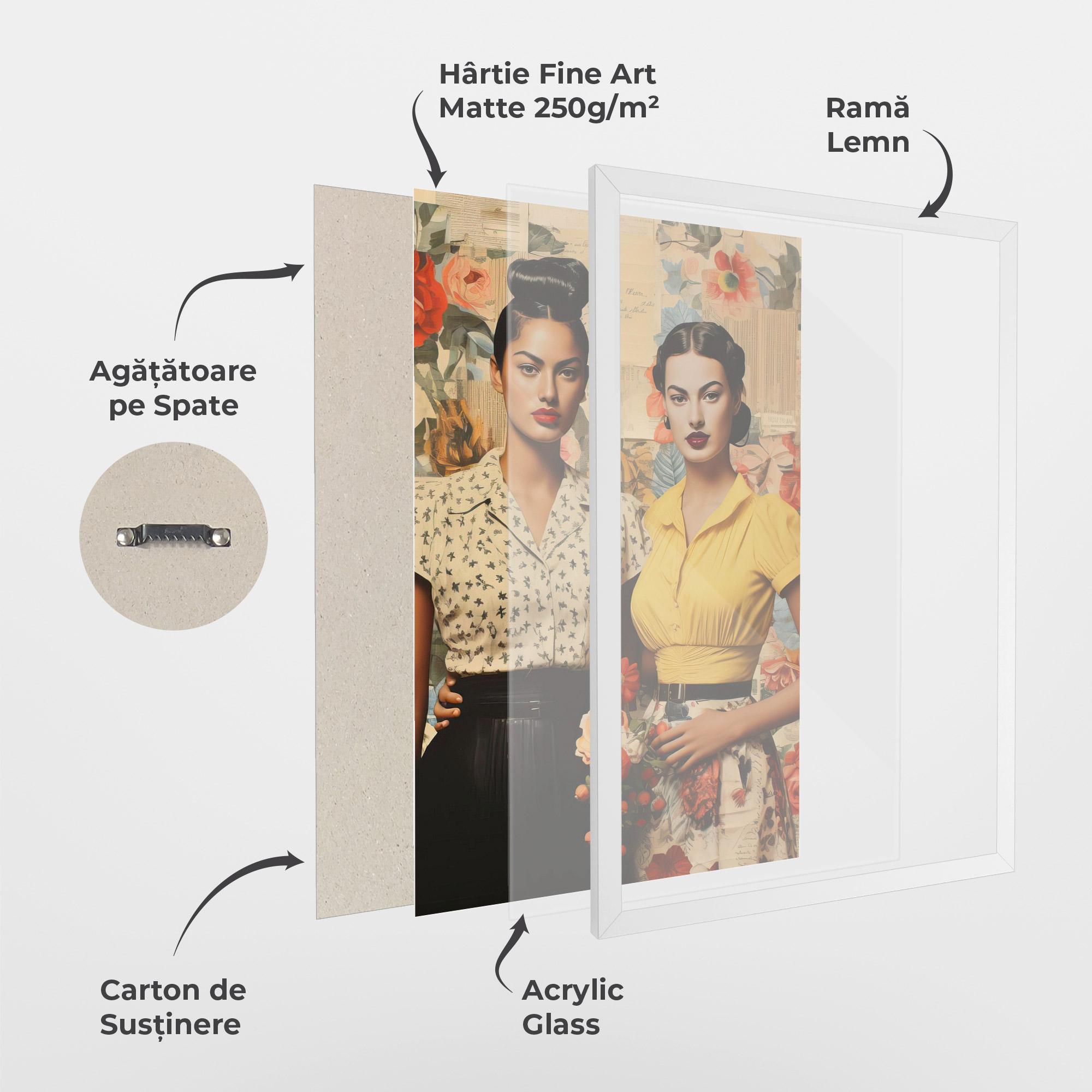 Poster Înrămat Friendship Vintage Power mockup 1