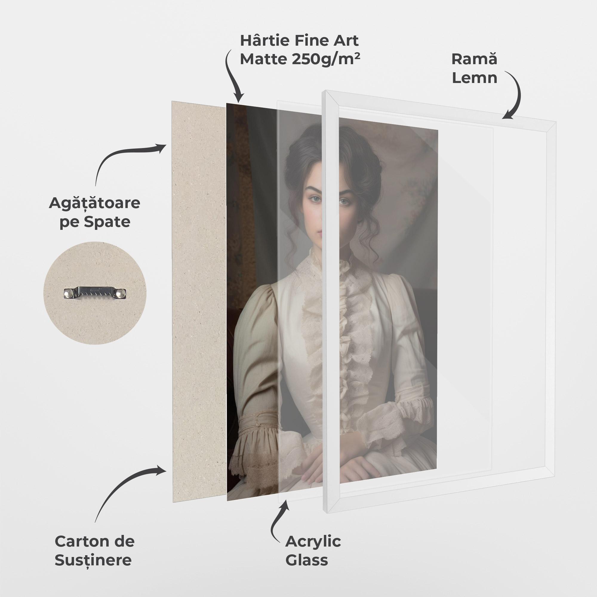 Poster Înrămat Pretty Vintage Dress mockup 1