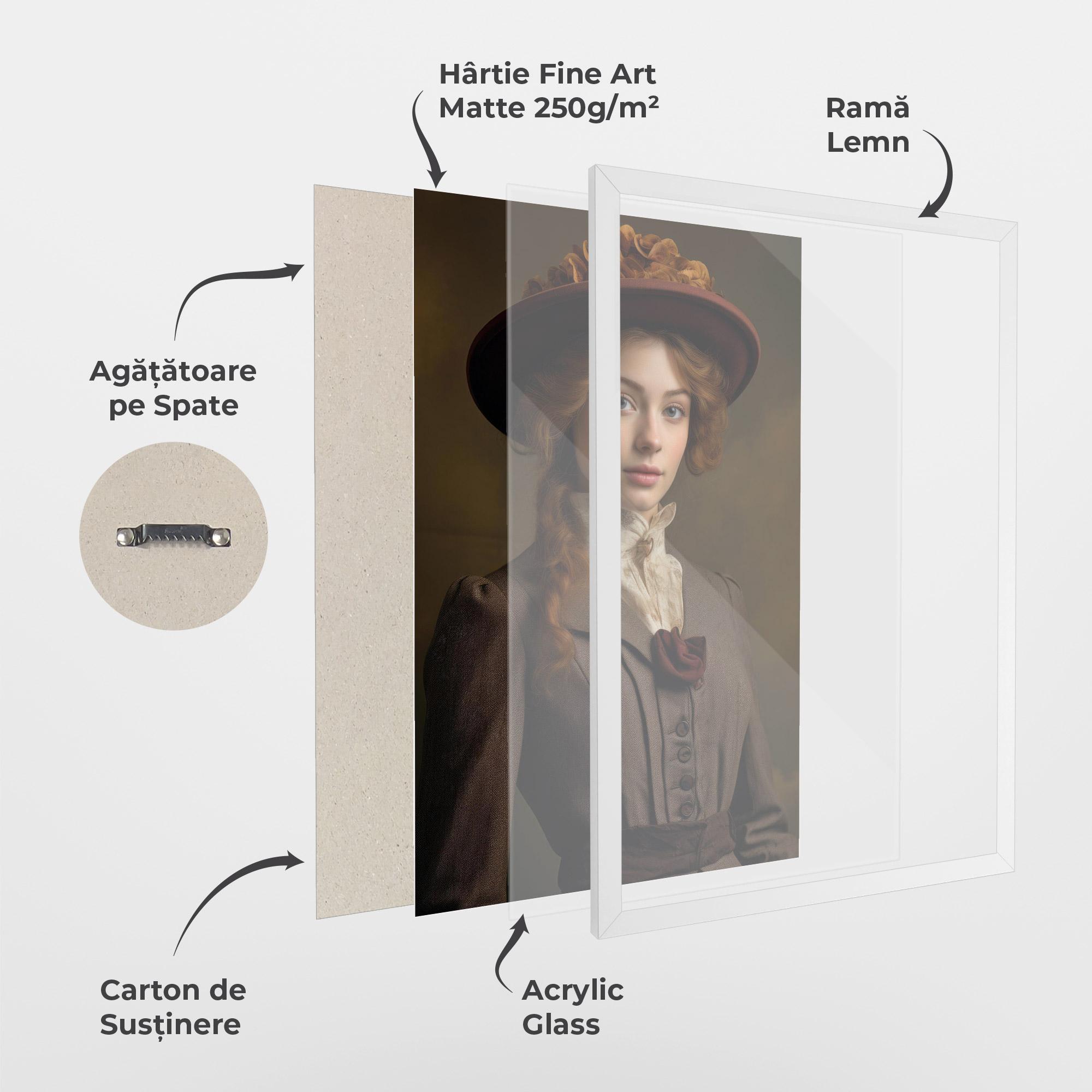 Poster Înrămat Red Orange Hat mockup 1