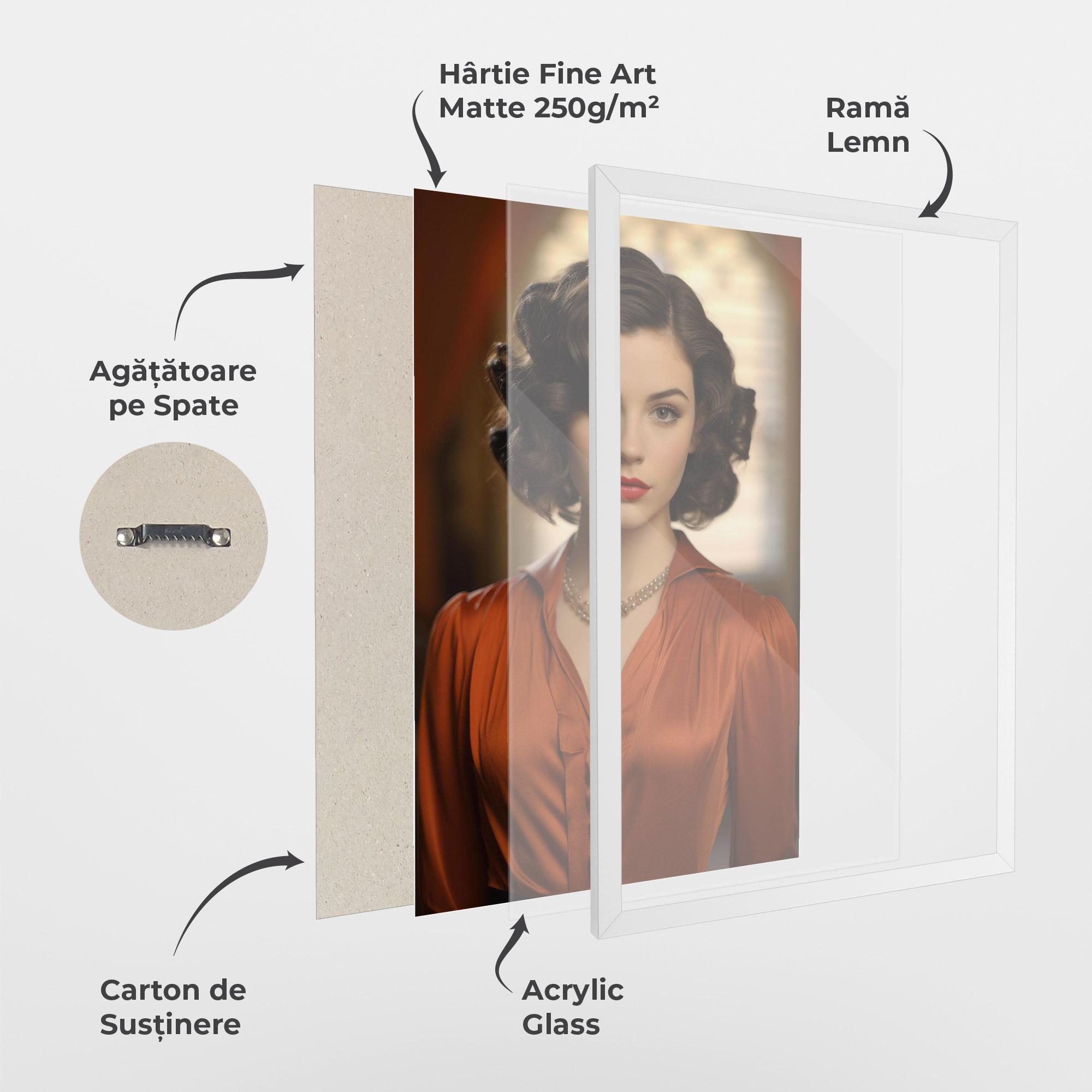 Poster Înrămat Strong Orange Blouse mockup 1