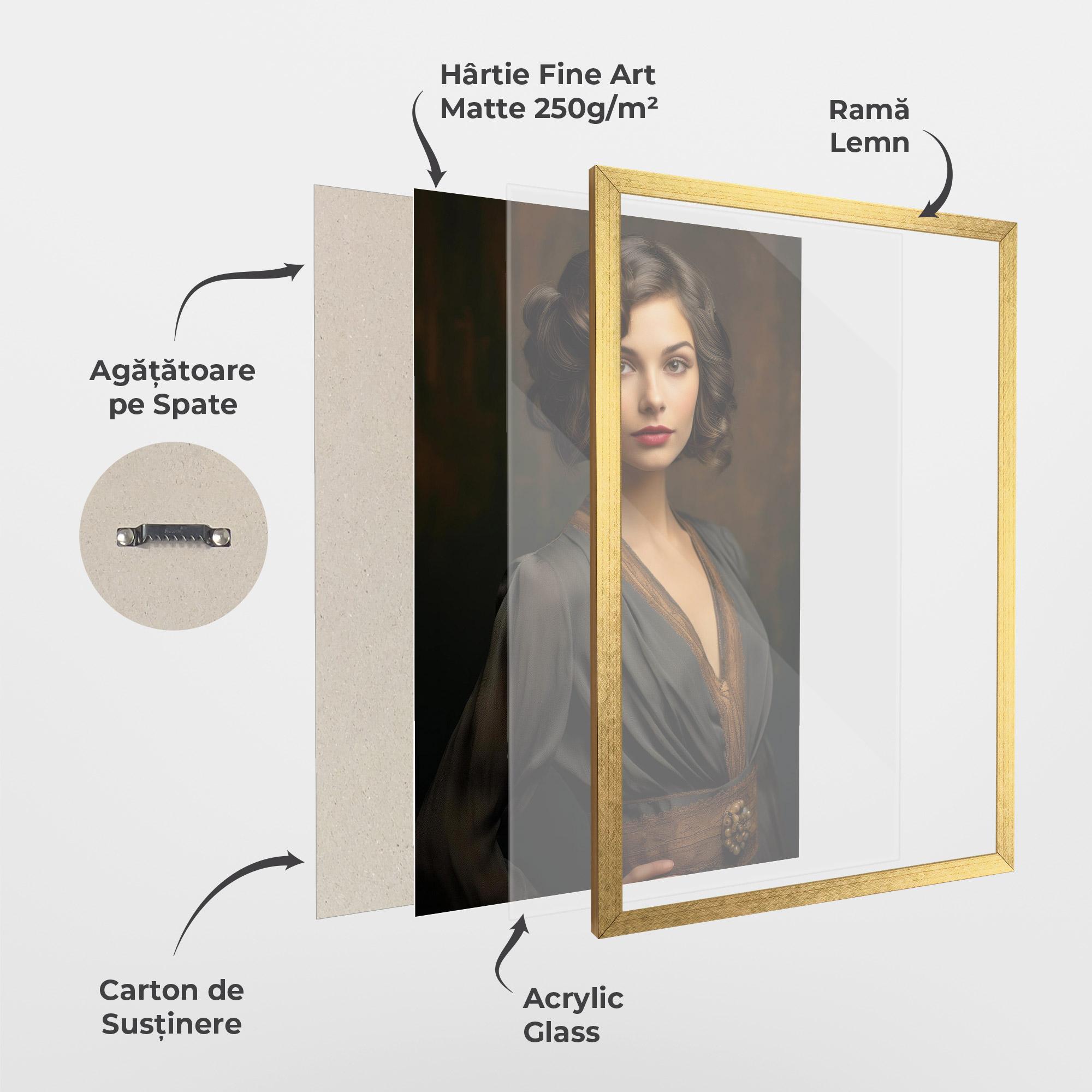 Poster Înrămat Black Vintage Dress mockup 1